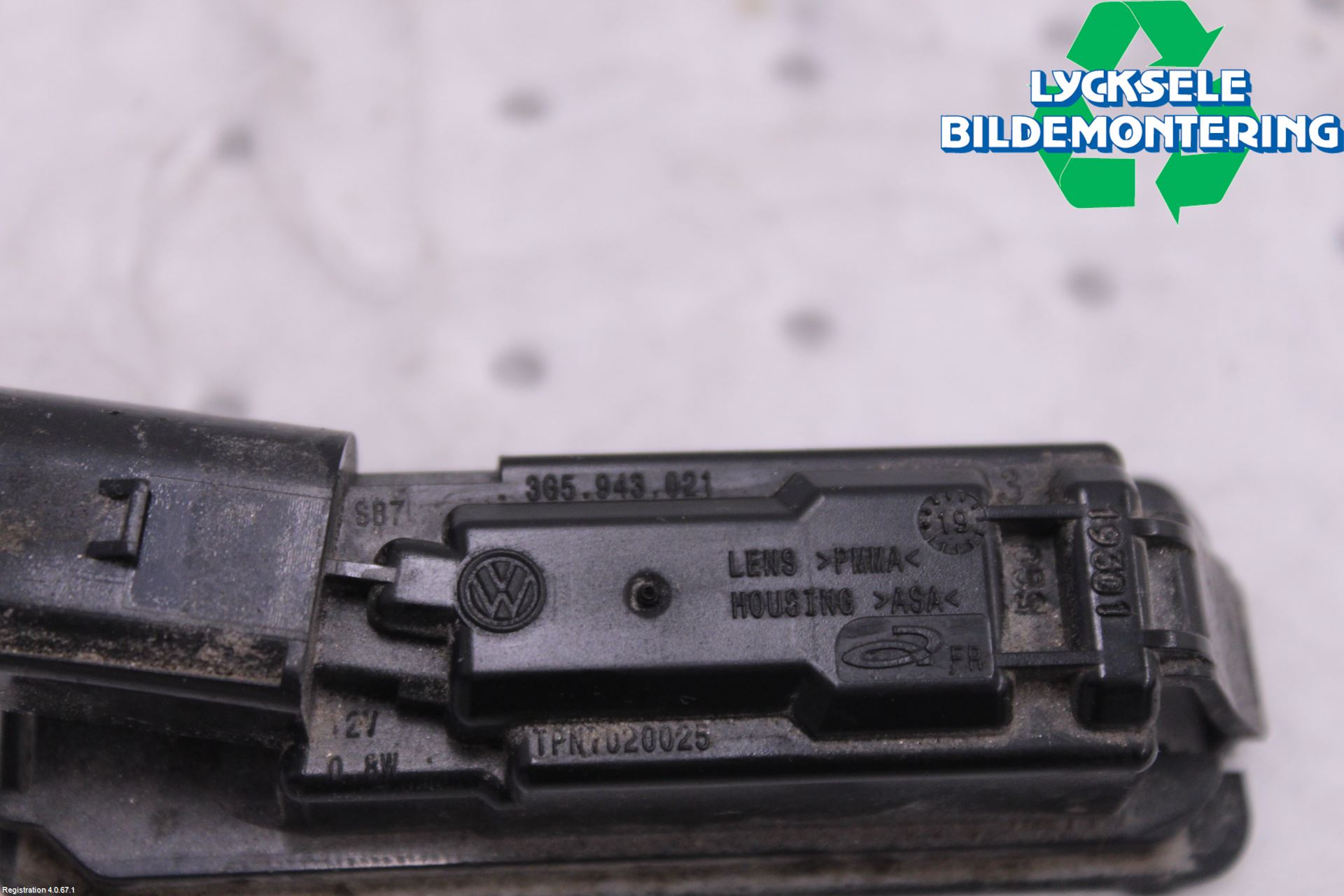 Volkswagen VW ARTEON 17- Skylt Belysning