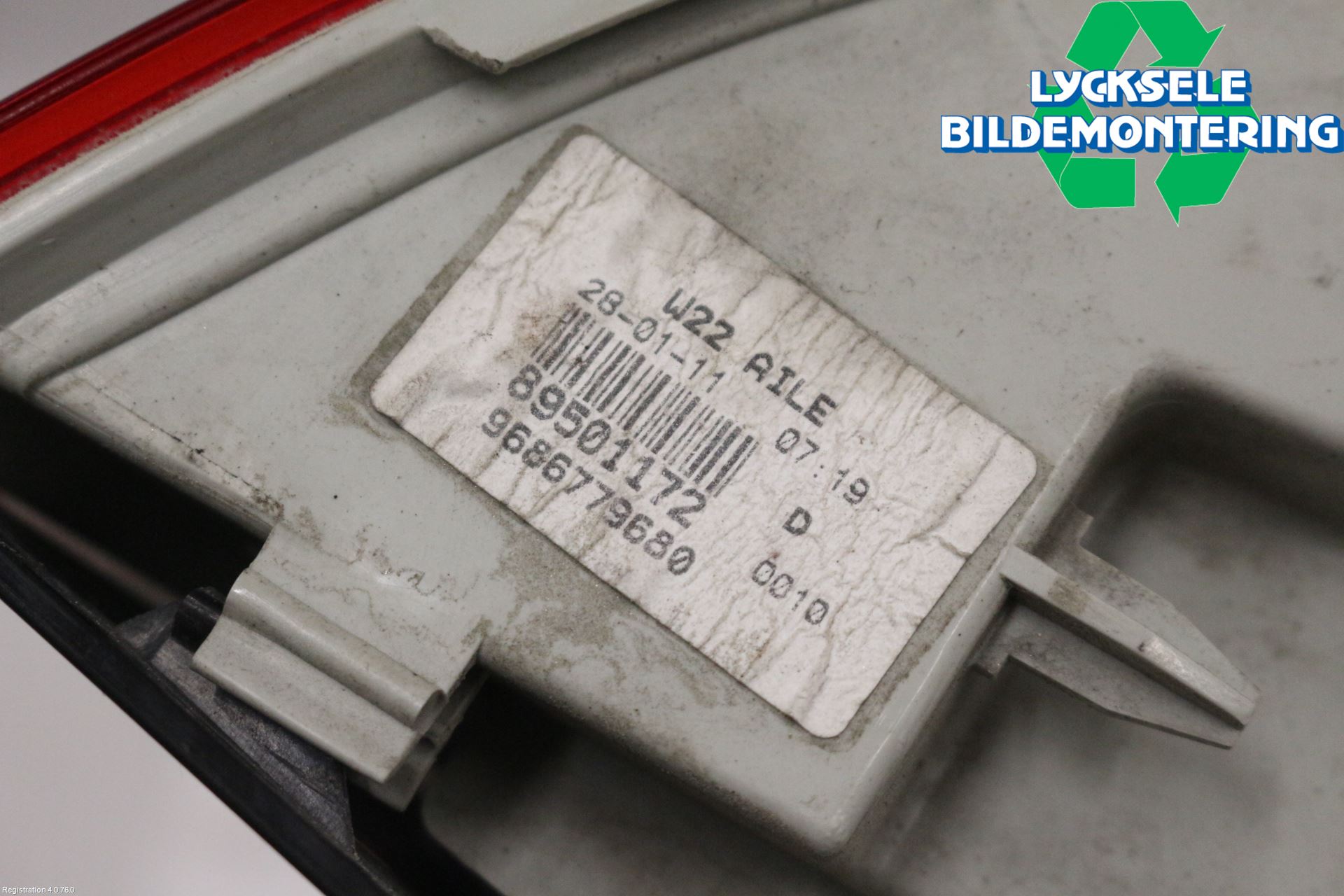 Peugeot 508 11-18 Bakljus Höger