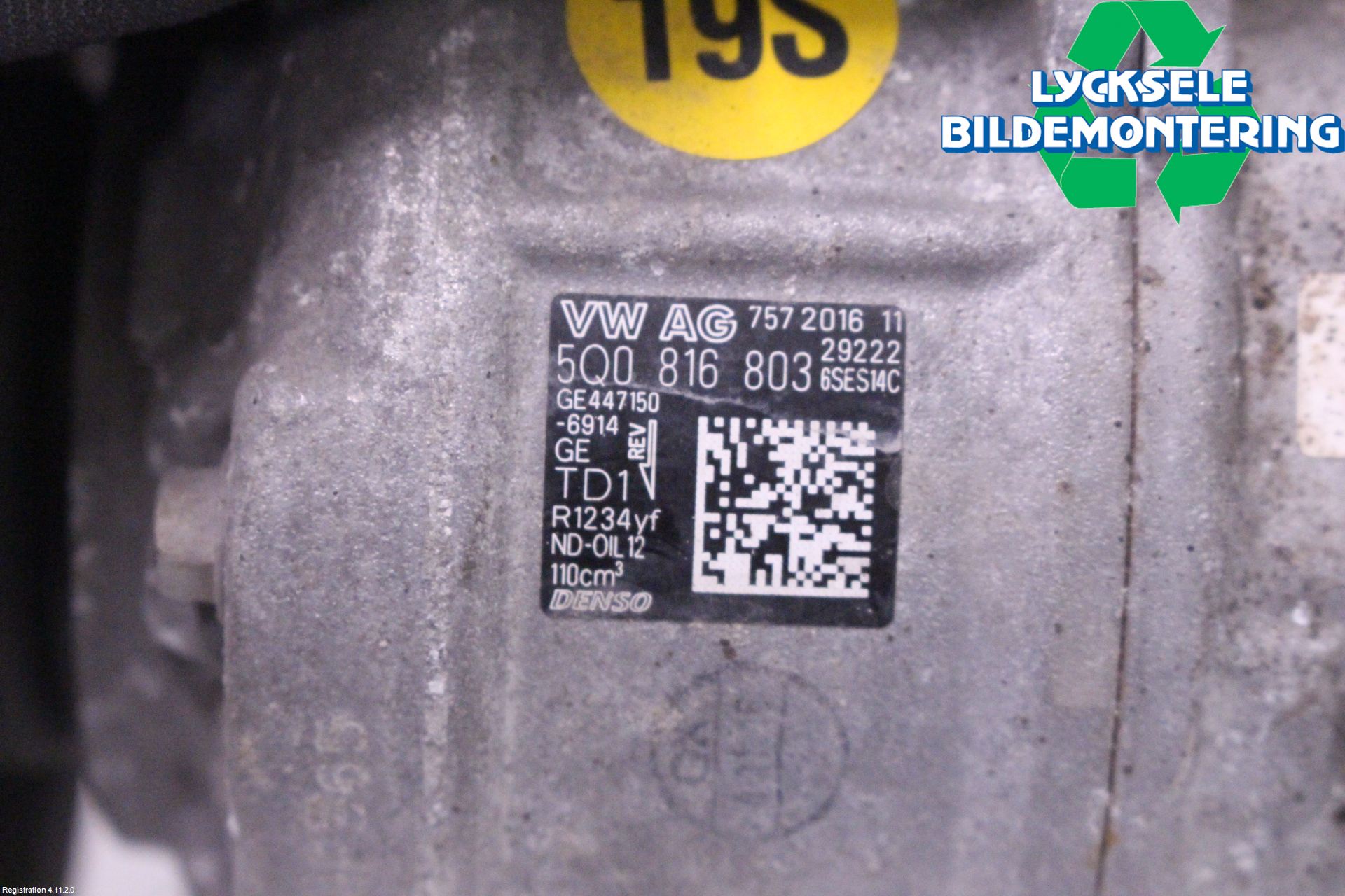 Volkswagen VW GOLF / E-GOLF VII 13-20 Ac Kompressor