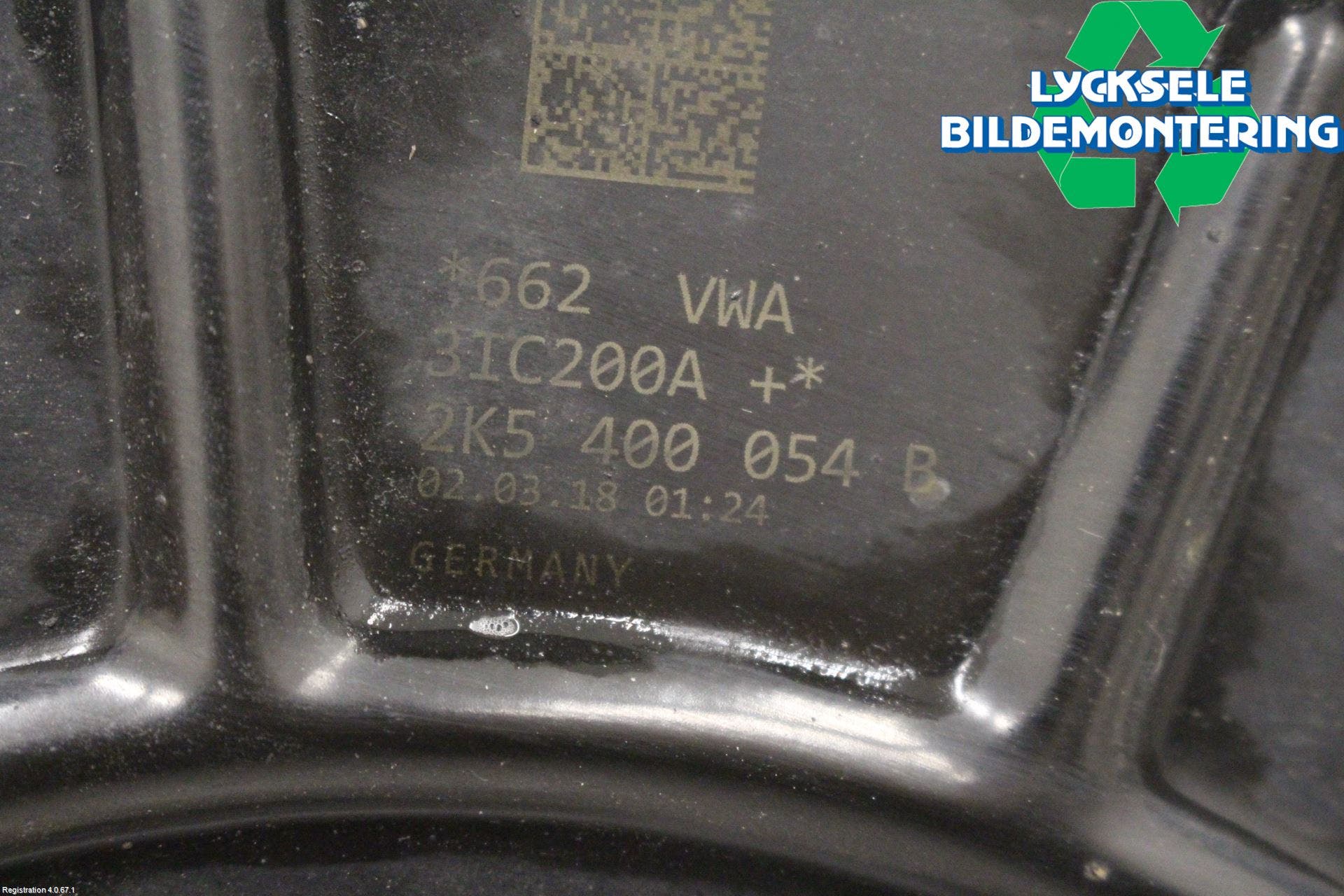 Volkswagen VW CADDY 16-20 Bromssköld Fram