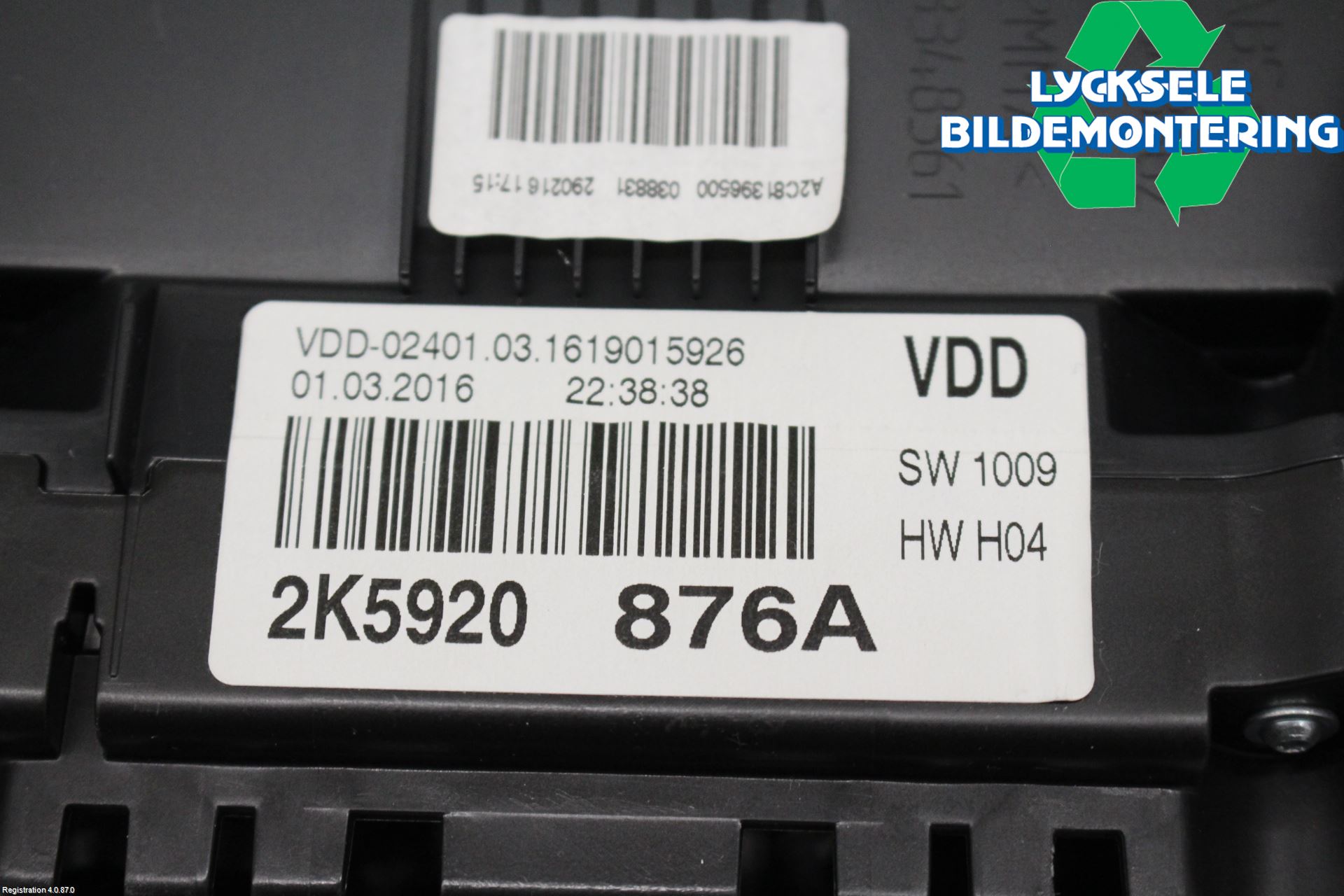 Volkswagen VW CADDY 16-20 Instrument Komb