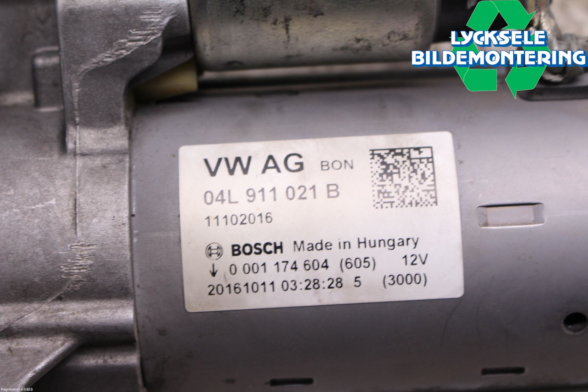 Audi A4/S4 B9 16-19 Startmotor Diesel