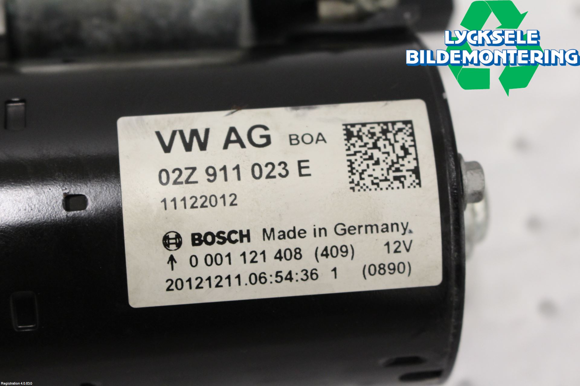 Volkswagen VW GOLF VI 09-13 Startmotor