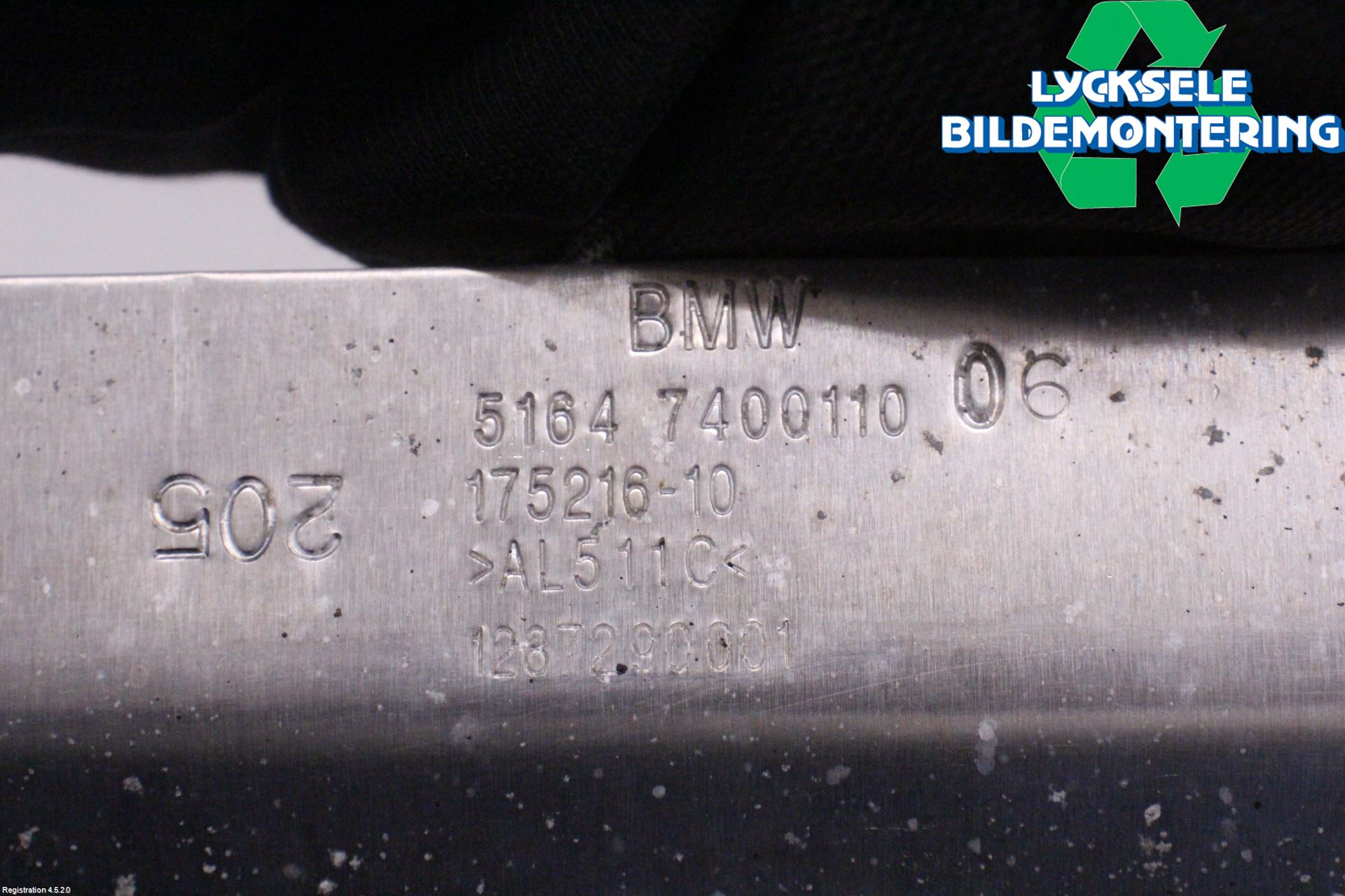 BMW X3 G01 18- Front Huvlåsplåt-Balk