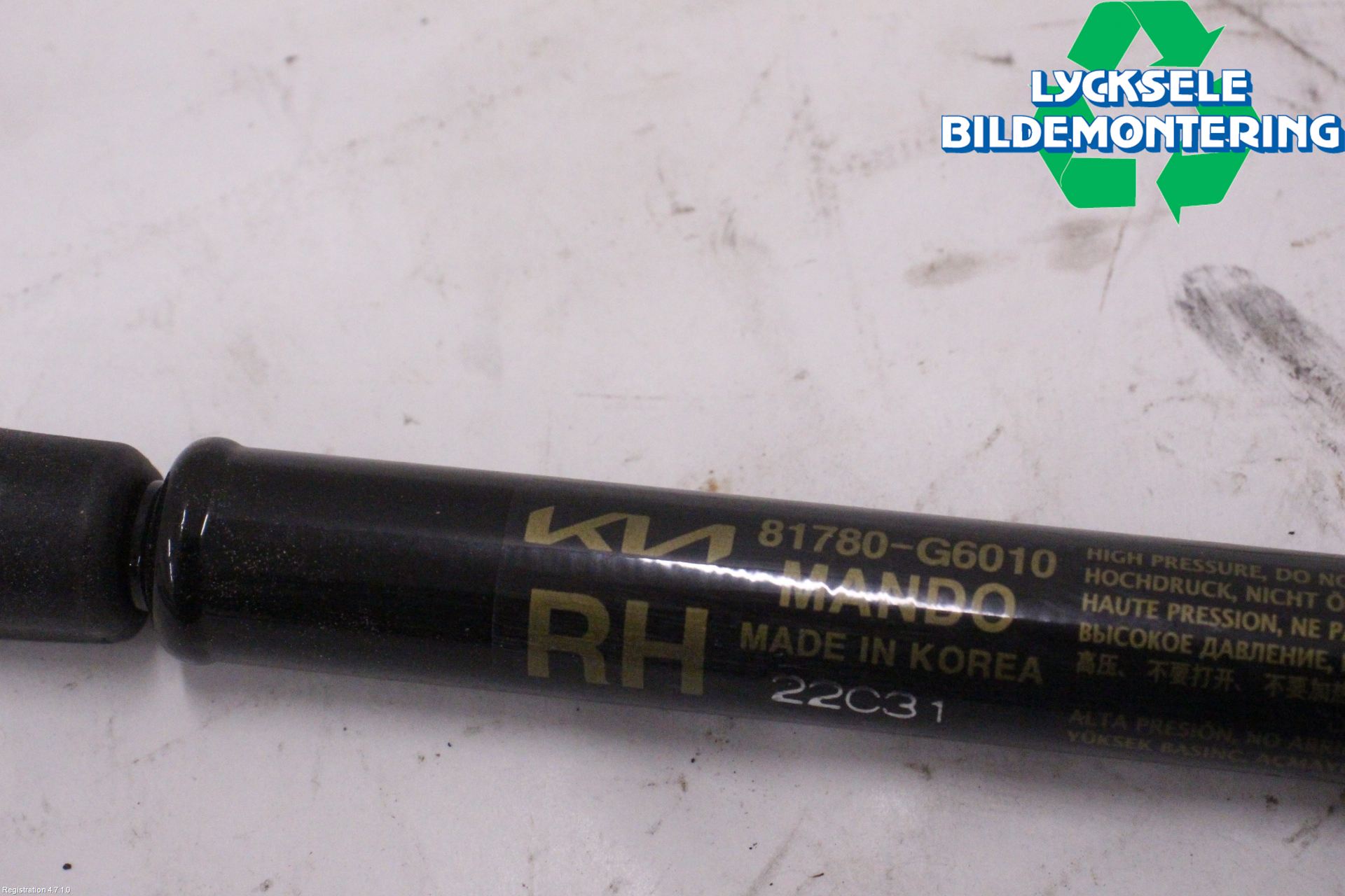 Kia PICANTO 17- Gasfjäder Baklucka