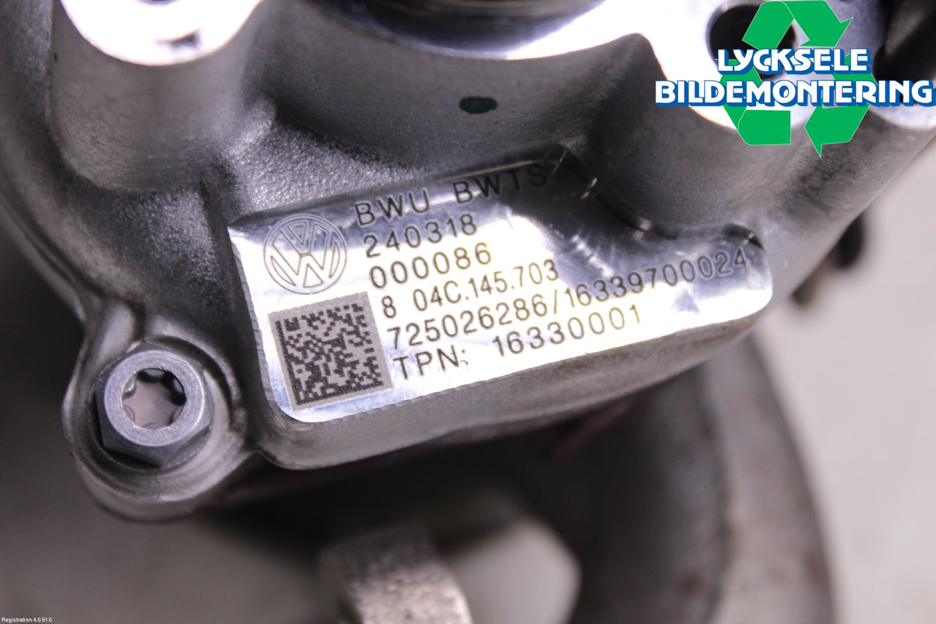 Volkswagen VW GOLF / E-GOLF VII 13-20 Turboaggregat