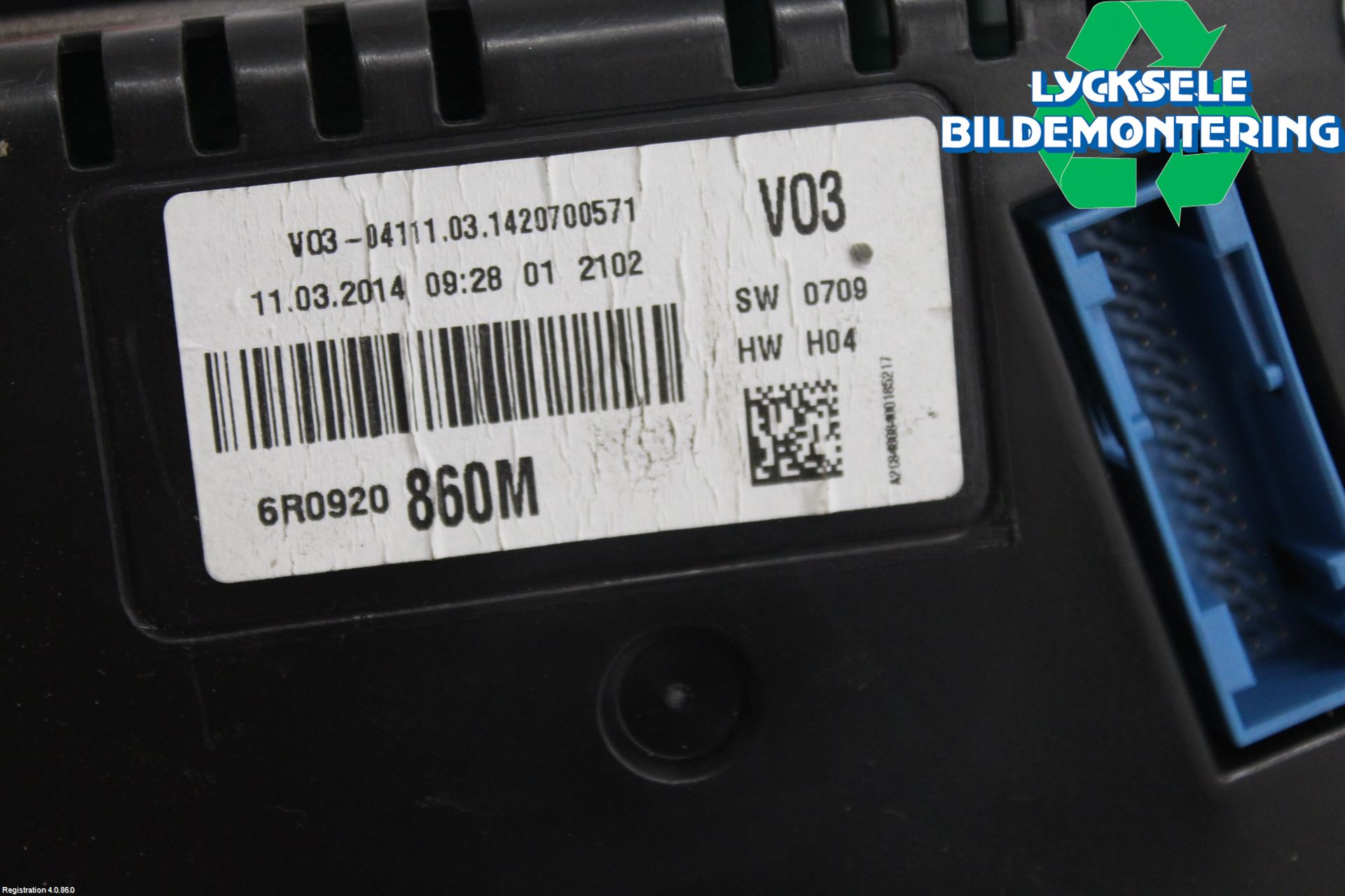 Volkswagen VW POLO 10-17 Instrument Komb