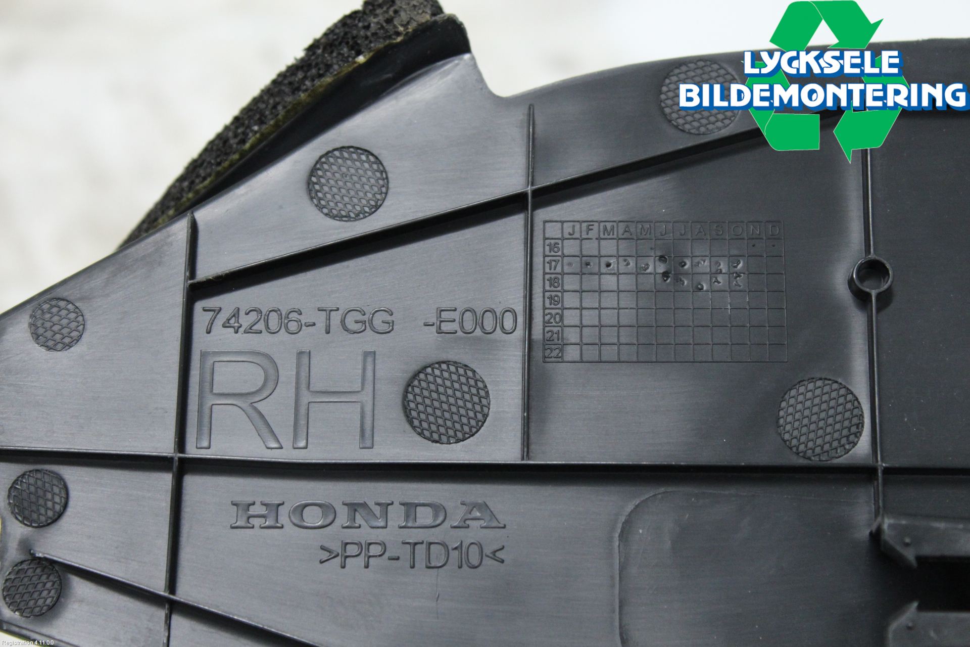 Honda CIVIC 17-22 Täckplast Front