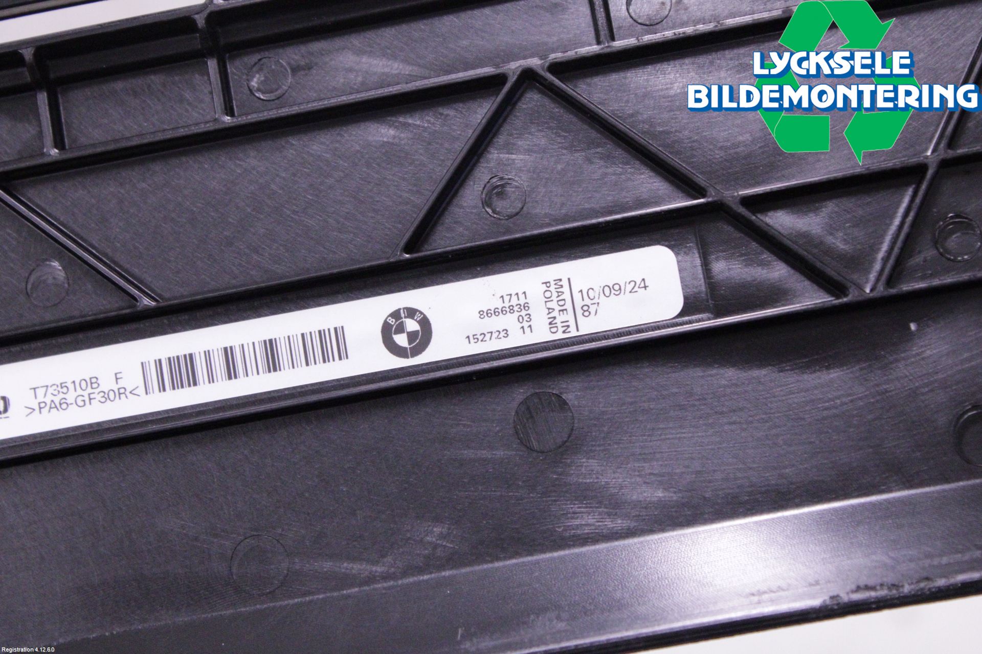 BMW 3 G20/G21/G80/G81 19- Kylarfäste-Ram-Balk