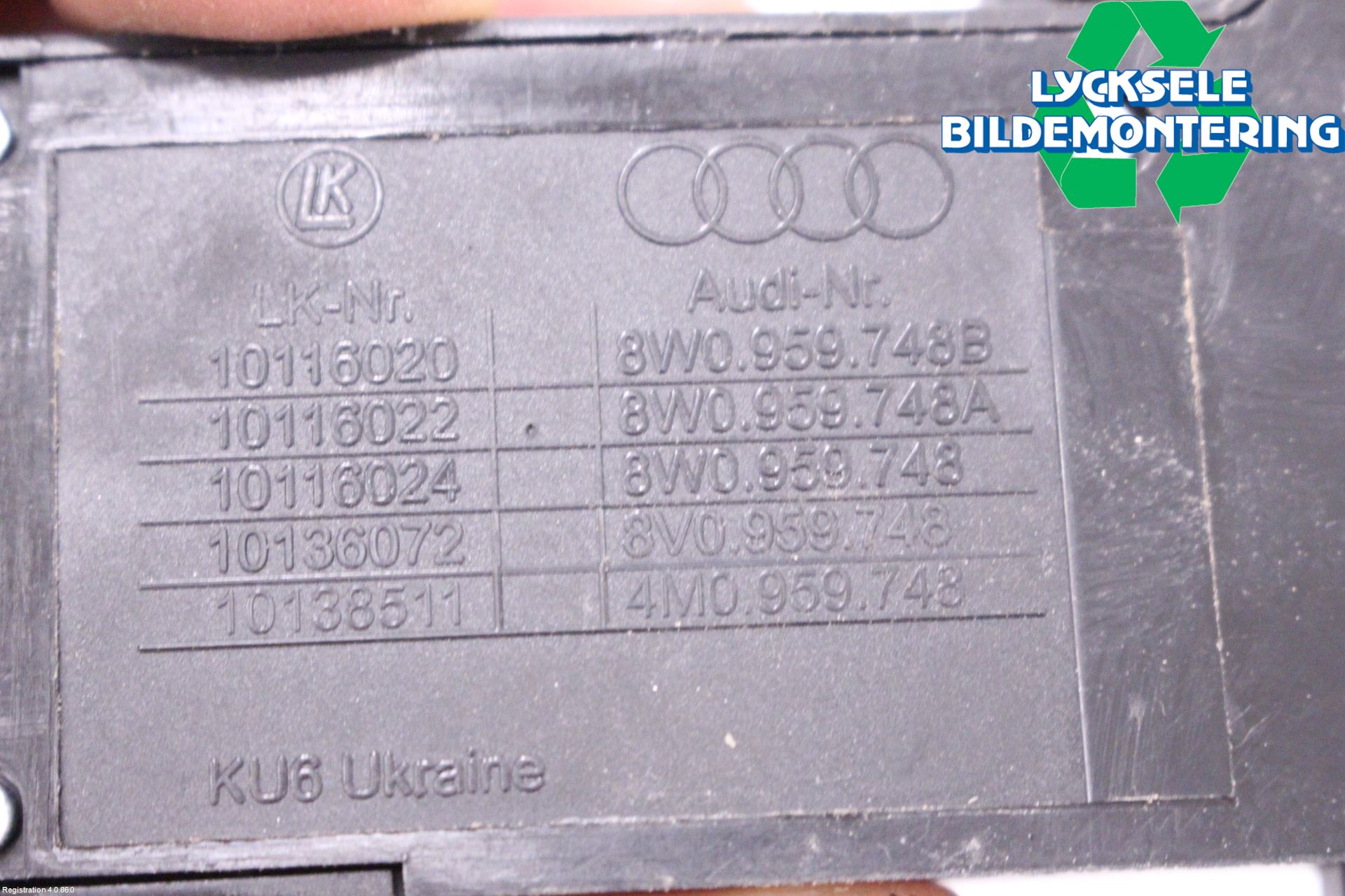 Volkswagen VW ID.4 21- Strömställare Stolregler