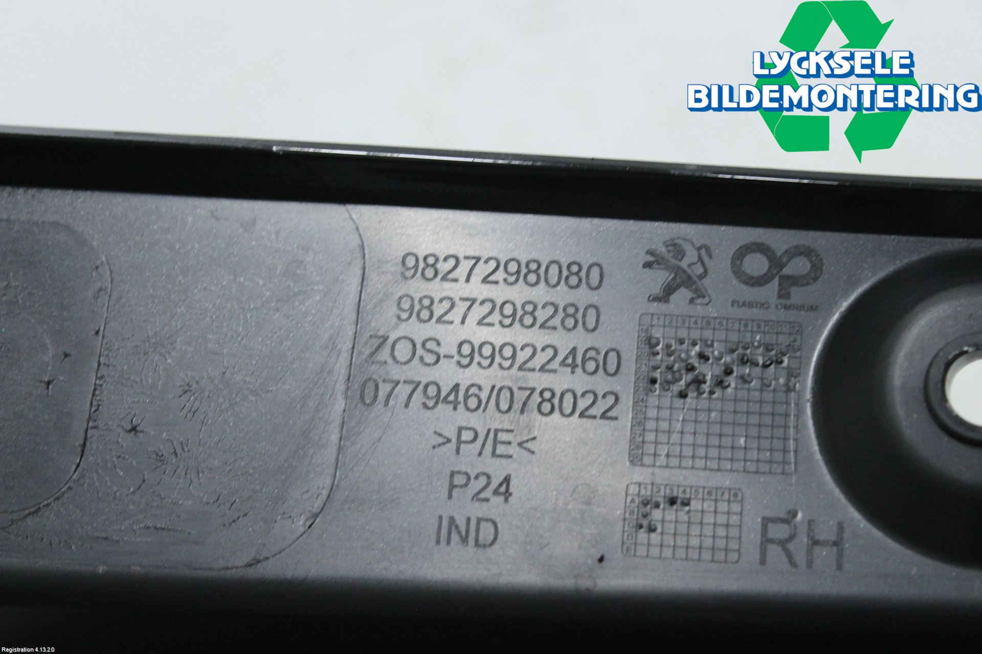 Peugeot 2008/E-2008 20- Stötfångardel Bak Hö