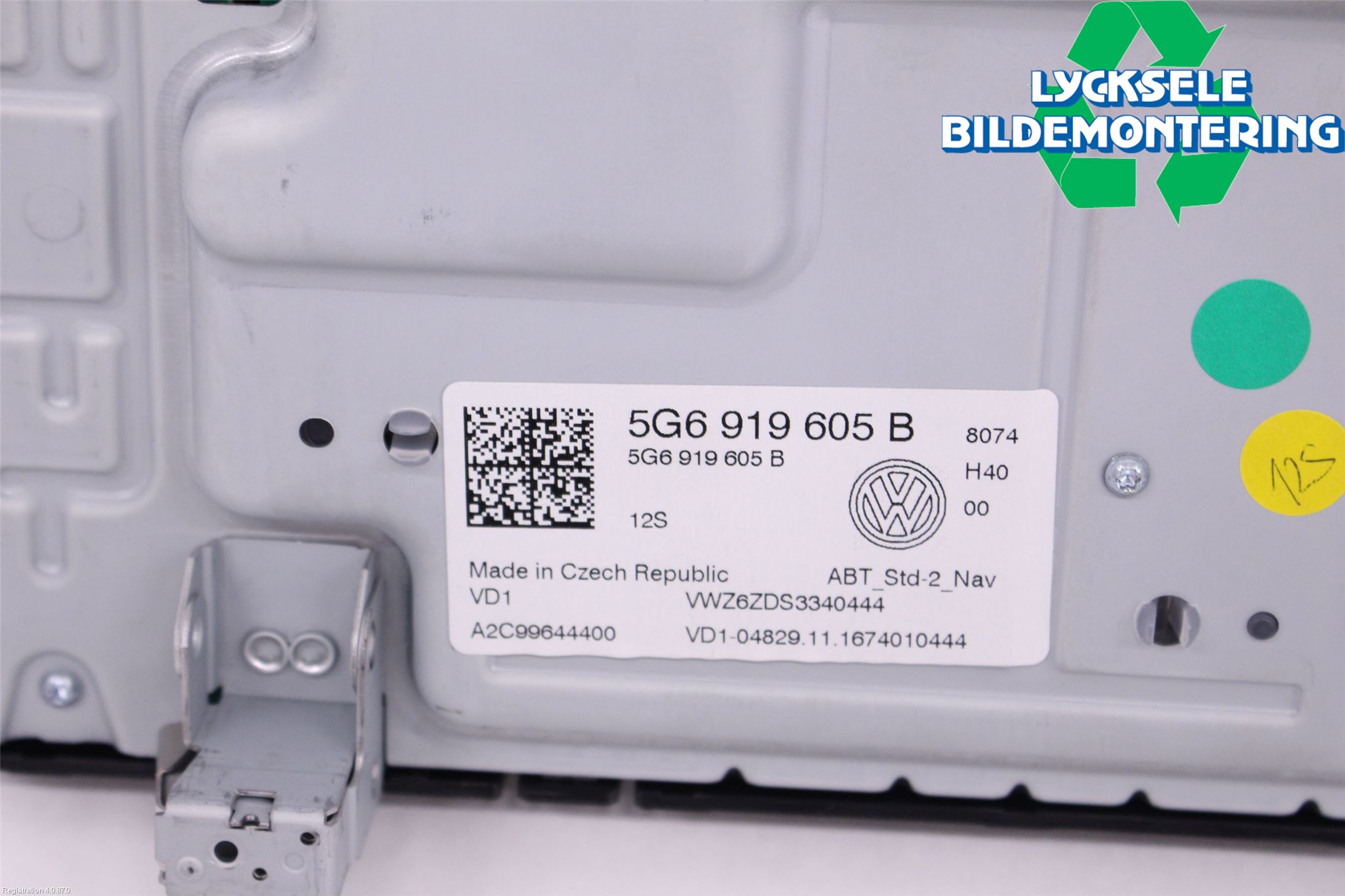 Volkswagen VW GOLF / E-GOLF VII 13-20 Multifunktionsdisplay