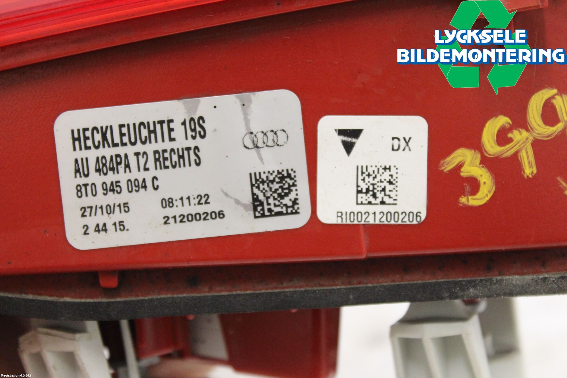 Audi A5 07-16 Bakljus Lucka Hö