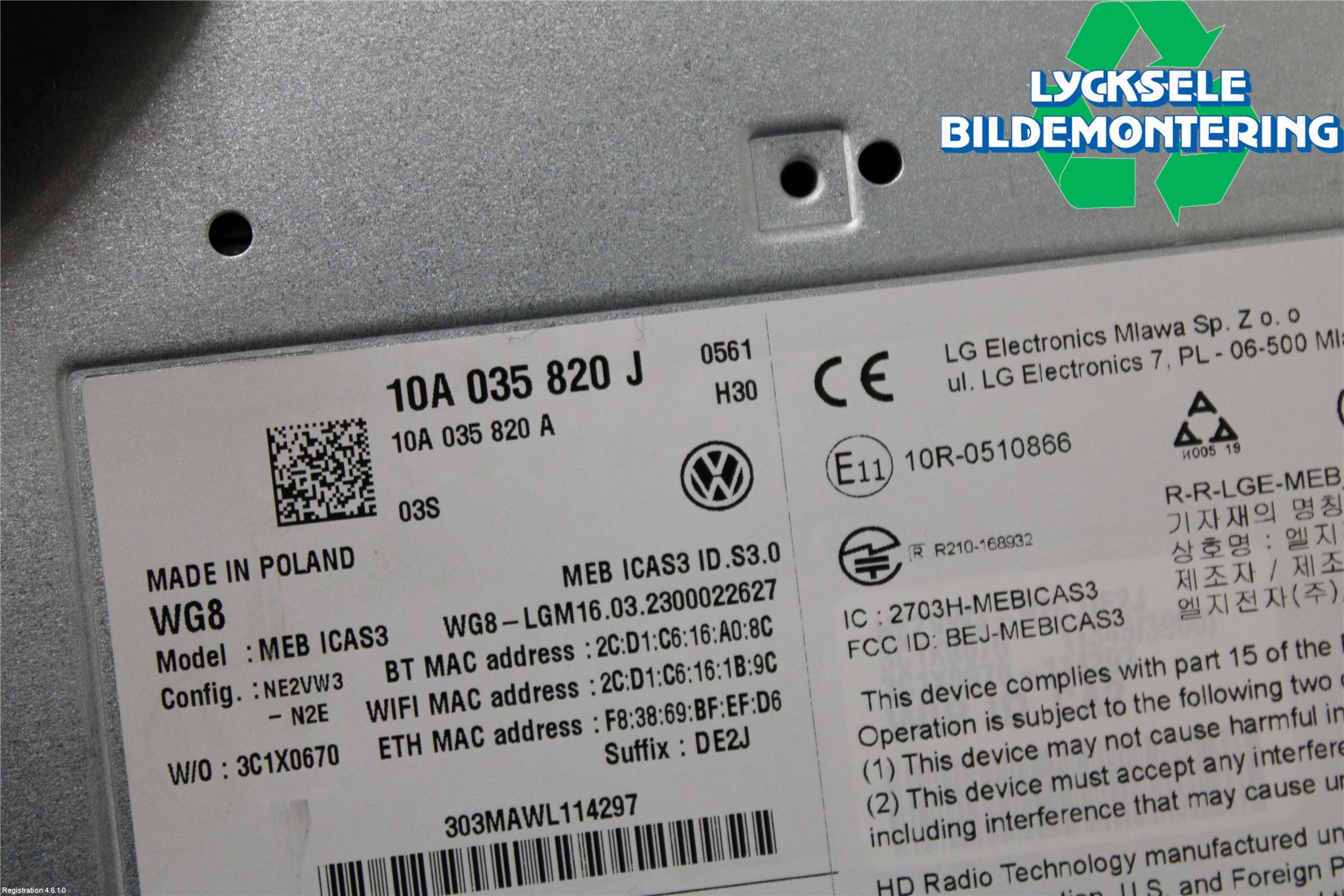 Volkswagen VW ID.3 21- Cd Radio - Multimediapanel
