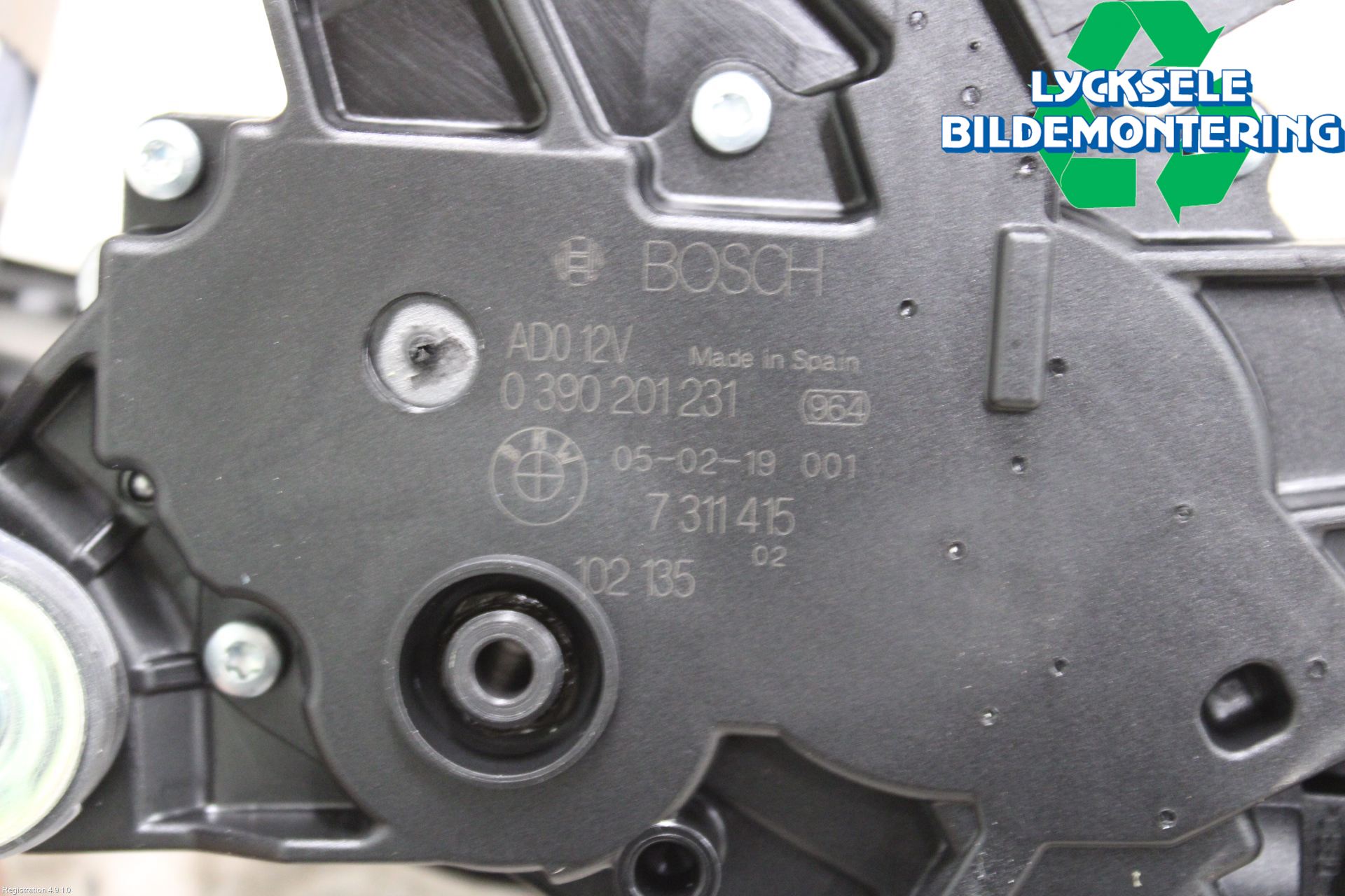 BMW 3 F30/F31/F80 12-19 Torkarmotor Baklucka