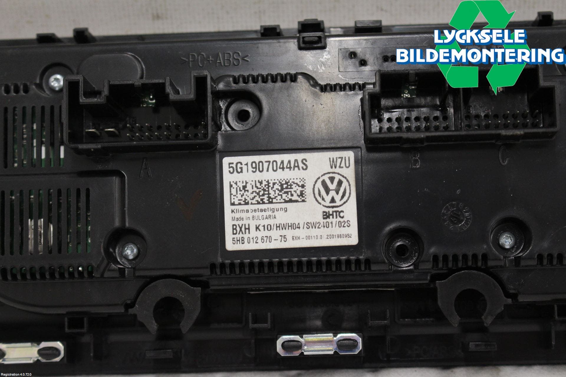 Volkswagen VW GOLF / E-GOLF VII 13-20 Ac Styrenhet Ac Manöveren