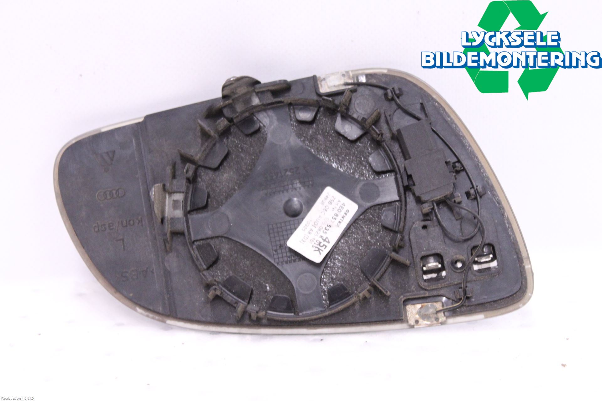 Audi A8/S8 4E  02-09 Spegelglas Vä