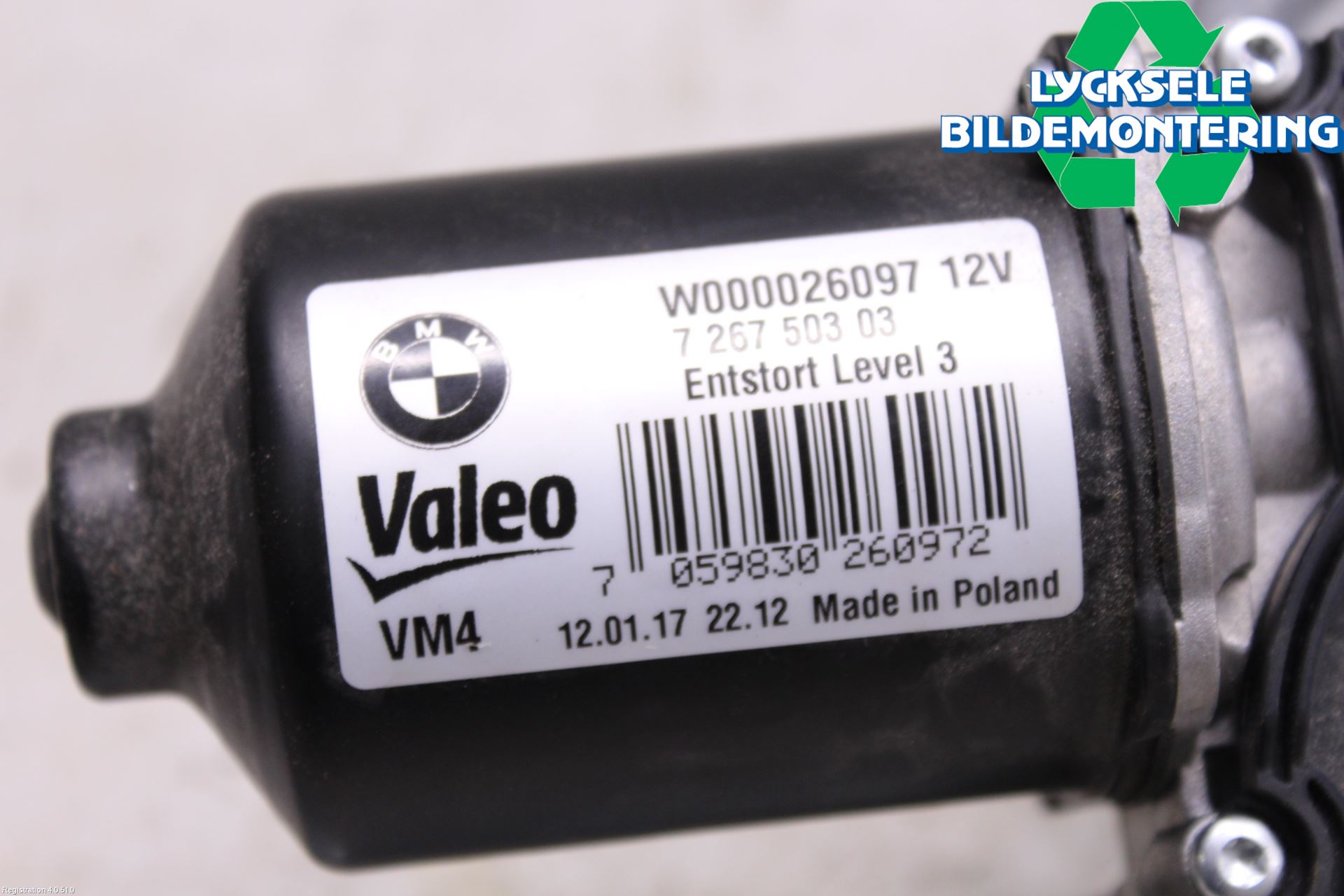 BMW 1 F20/F21 11-19 Torkarmotor Vindruta
