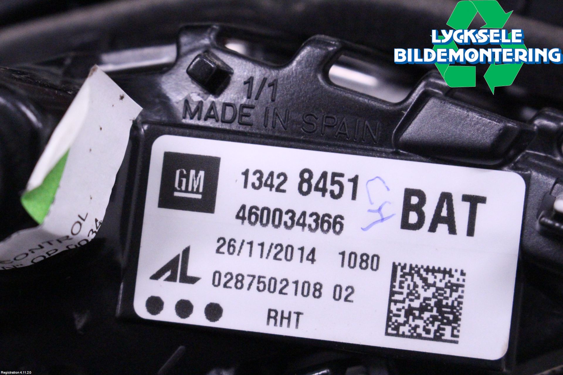 Opel CORSA E 15-19 Bakljus Lucka Vä