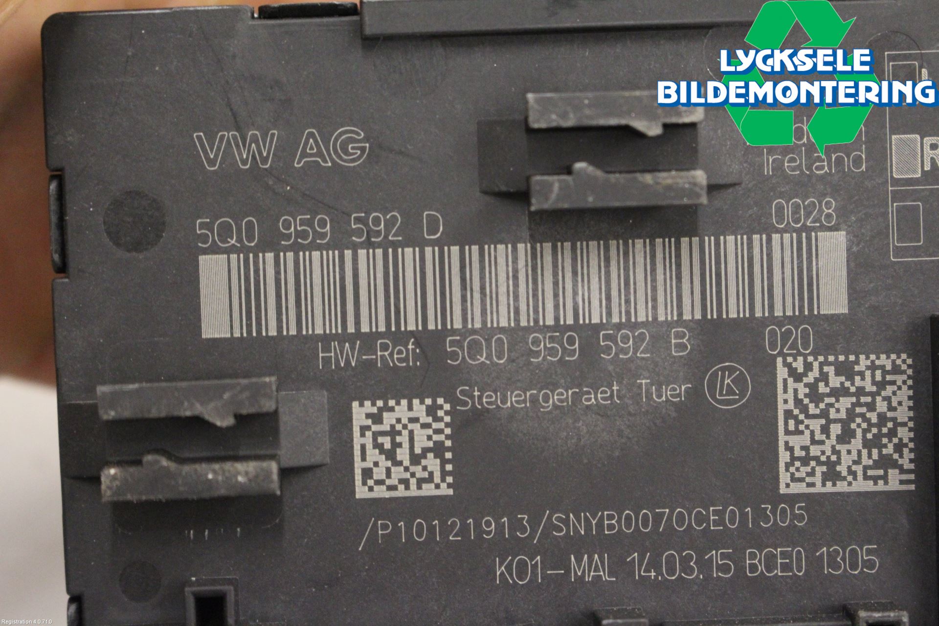 Volkswagen VW PASSAT 15-19 Styrenhet Dörr