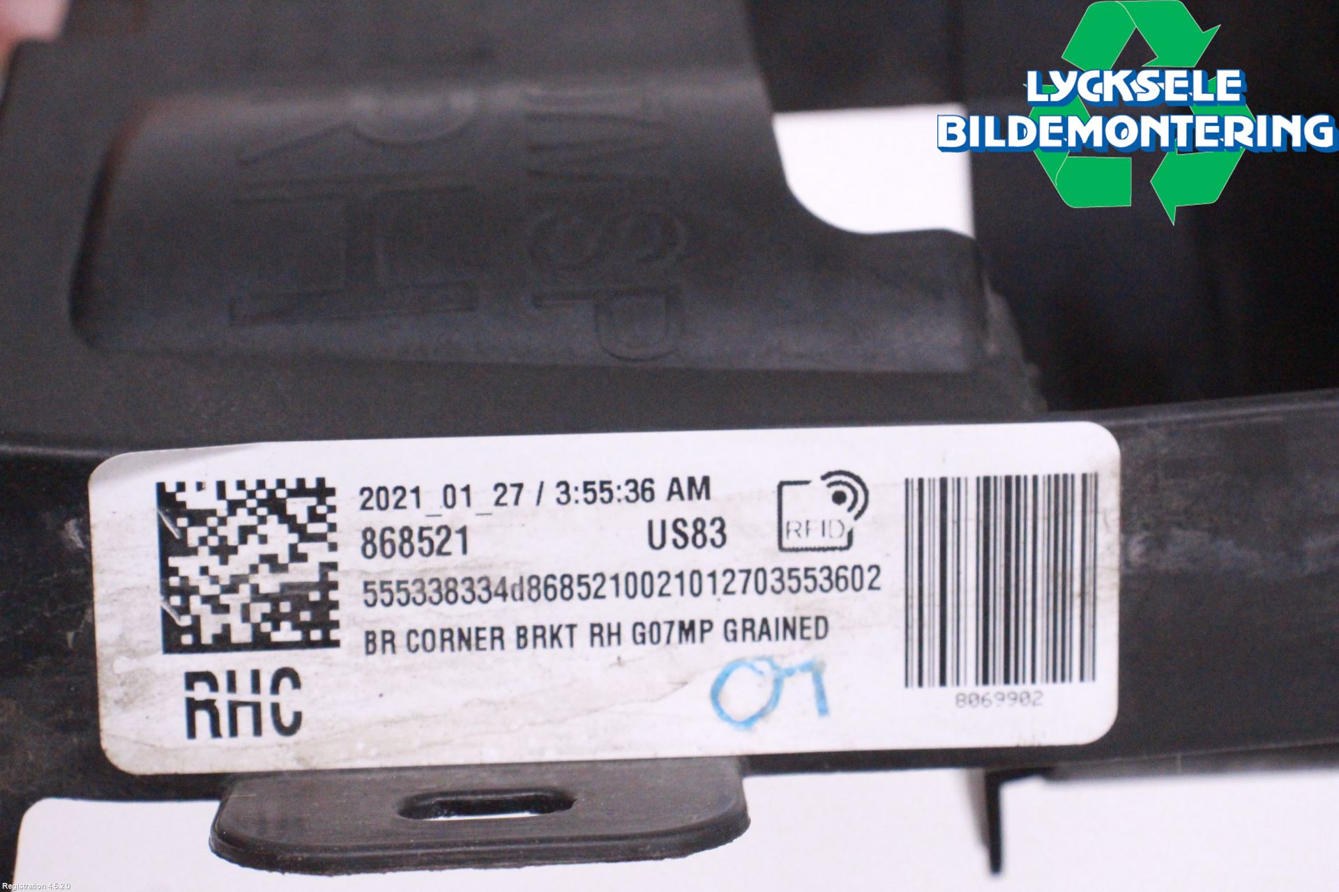 BMW X7 G07 19- Stötfångarfäste Bak Hö