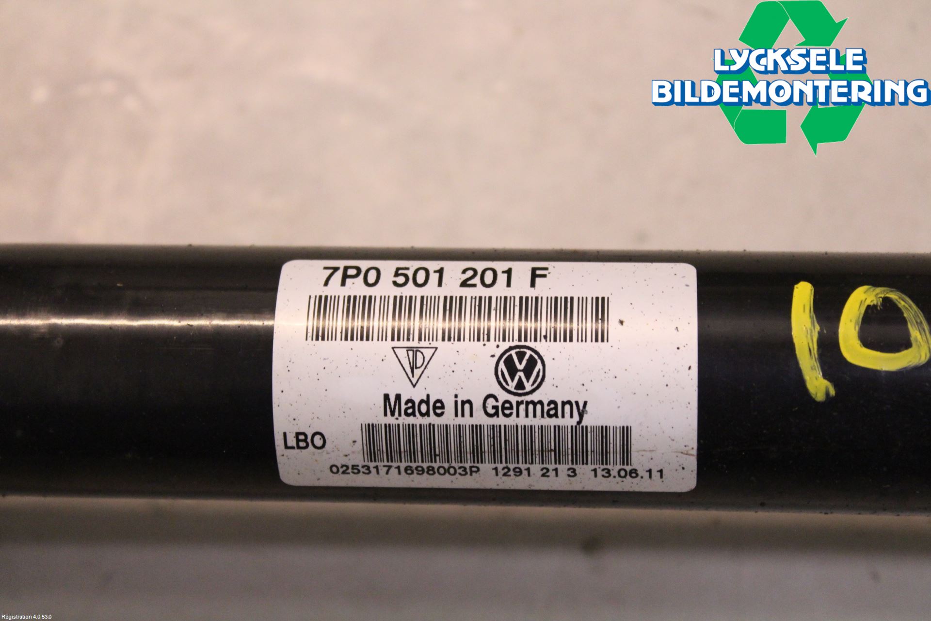 Volkswagen VW TOUAREG 7P 11-18 Drivaxel Bak Höger