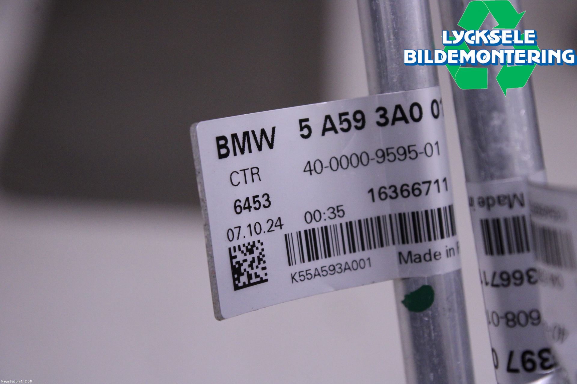 BMW 3 G20/G21/G80/G81 19- Ac Slang-Rör