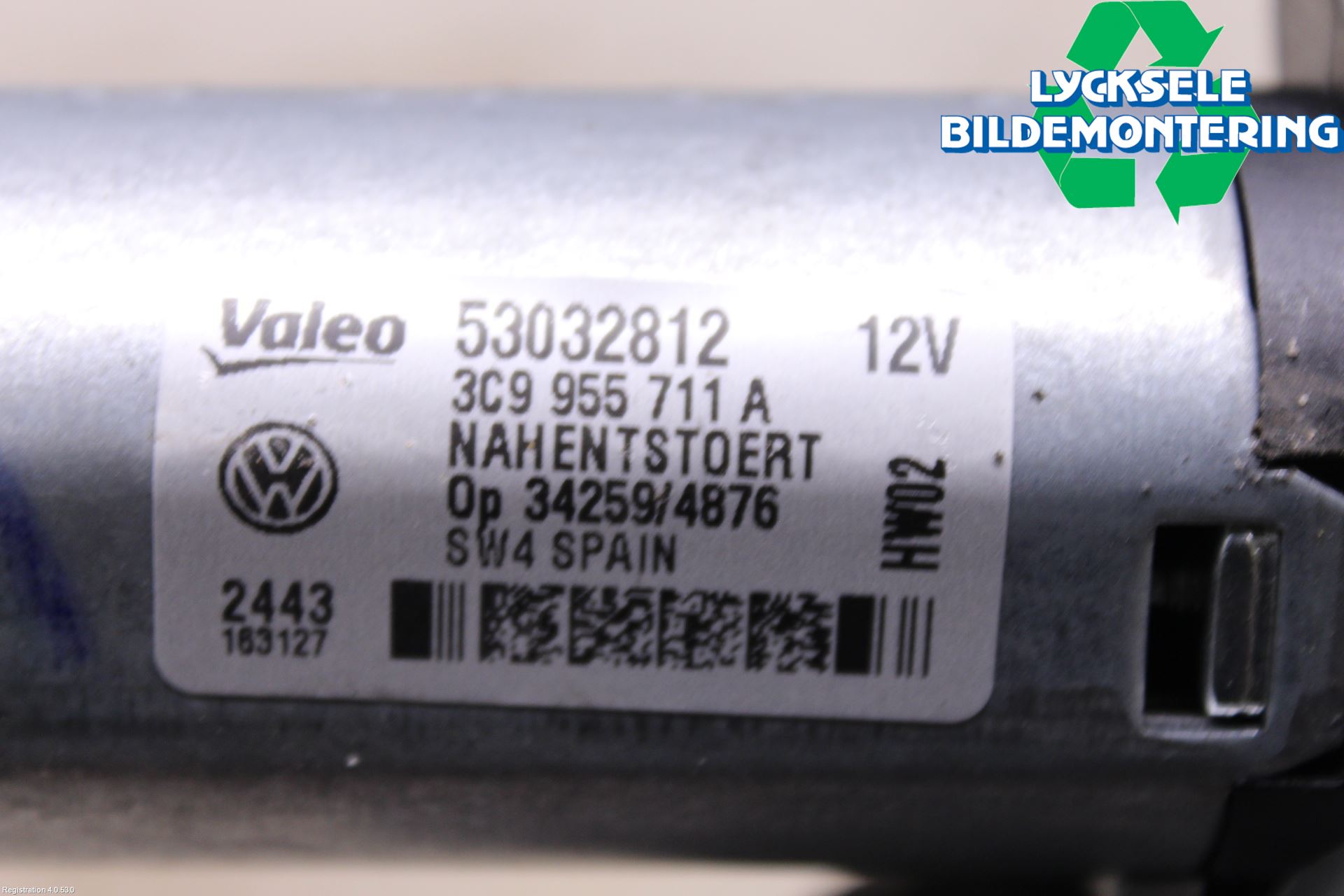 Volkswagen VW PASSAT 11-14 Torkarmotor Baklucka