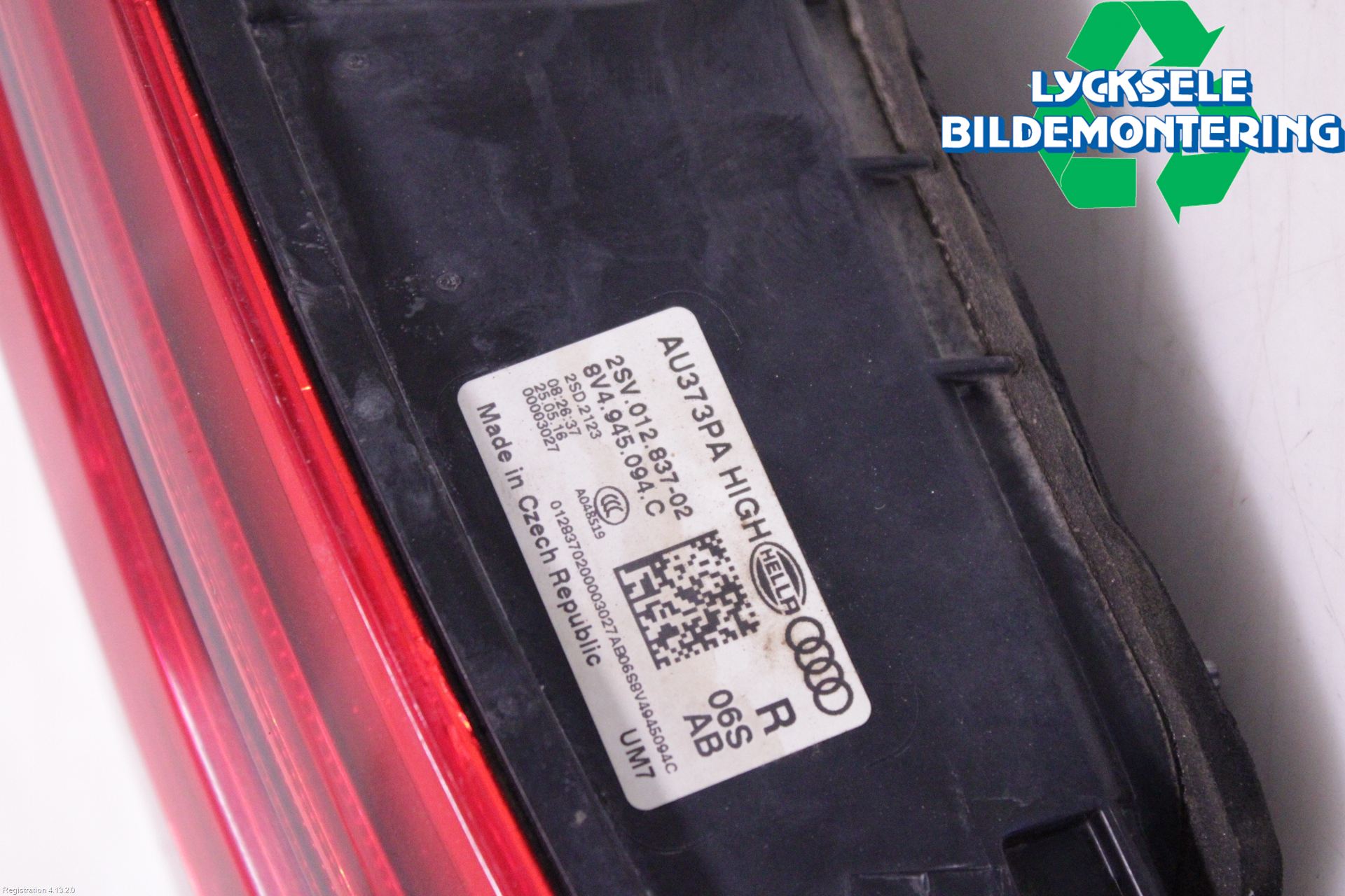 Audi A3/S3 05-13 Bakljus Lucka Hö