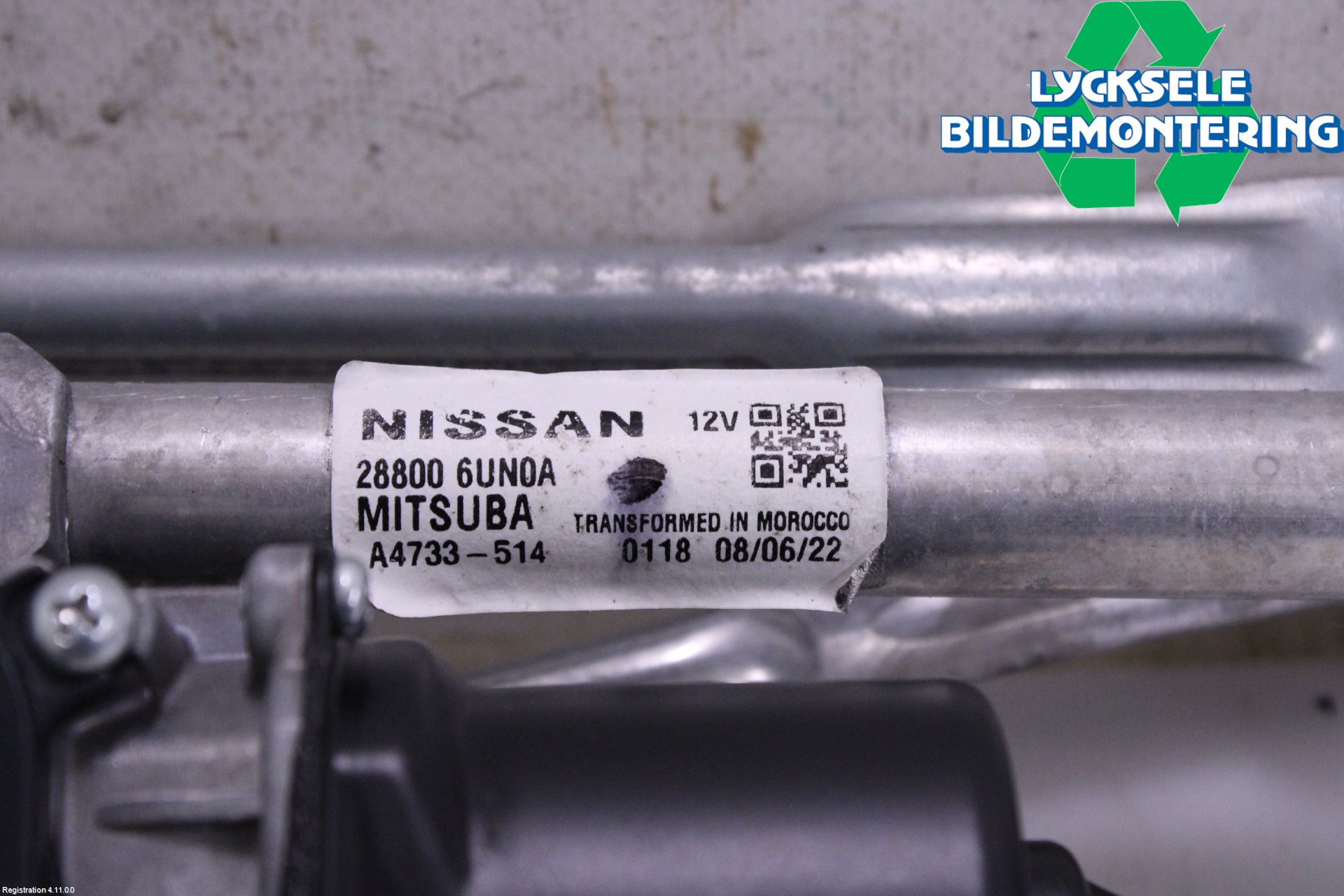 Nissan QASHQAI 21- Torkarmotor Vindruta