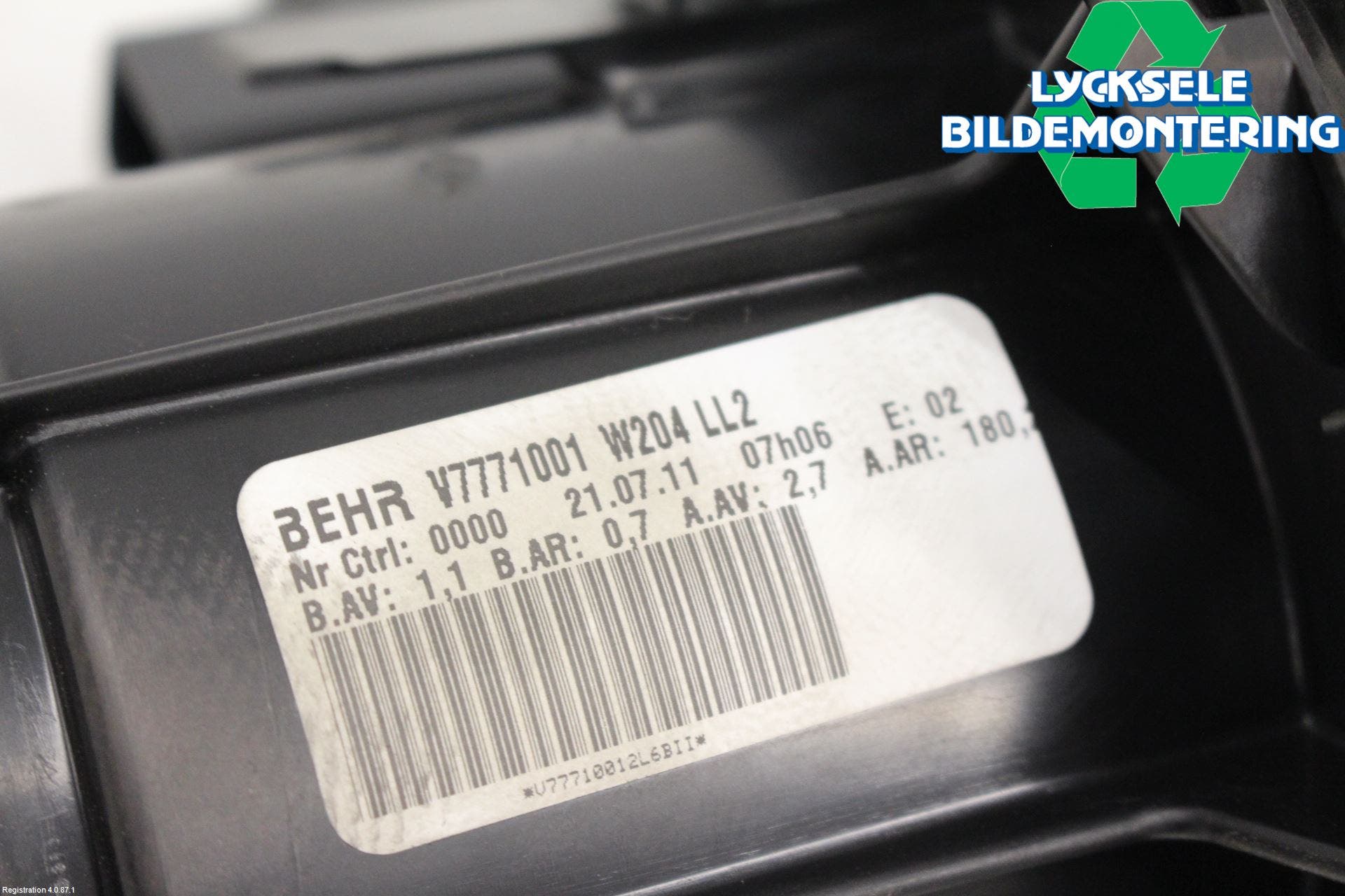 Mercedes-Benz MB C-KLASS (W204) 07-15 Ac Värmefläkt