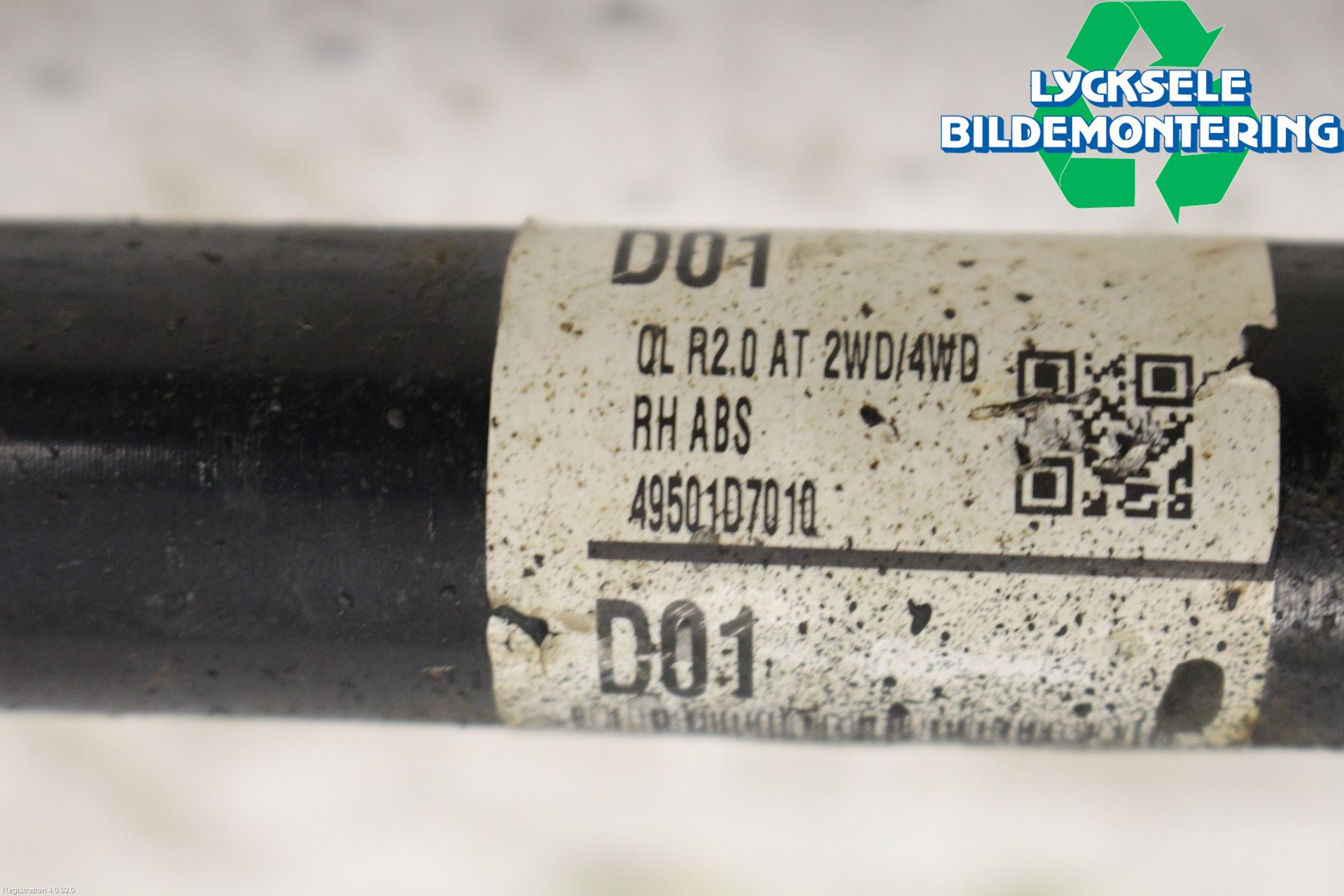 Kia SPORTAGE (QL) 16-21 Drivaxel Fram Höger