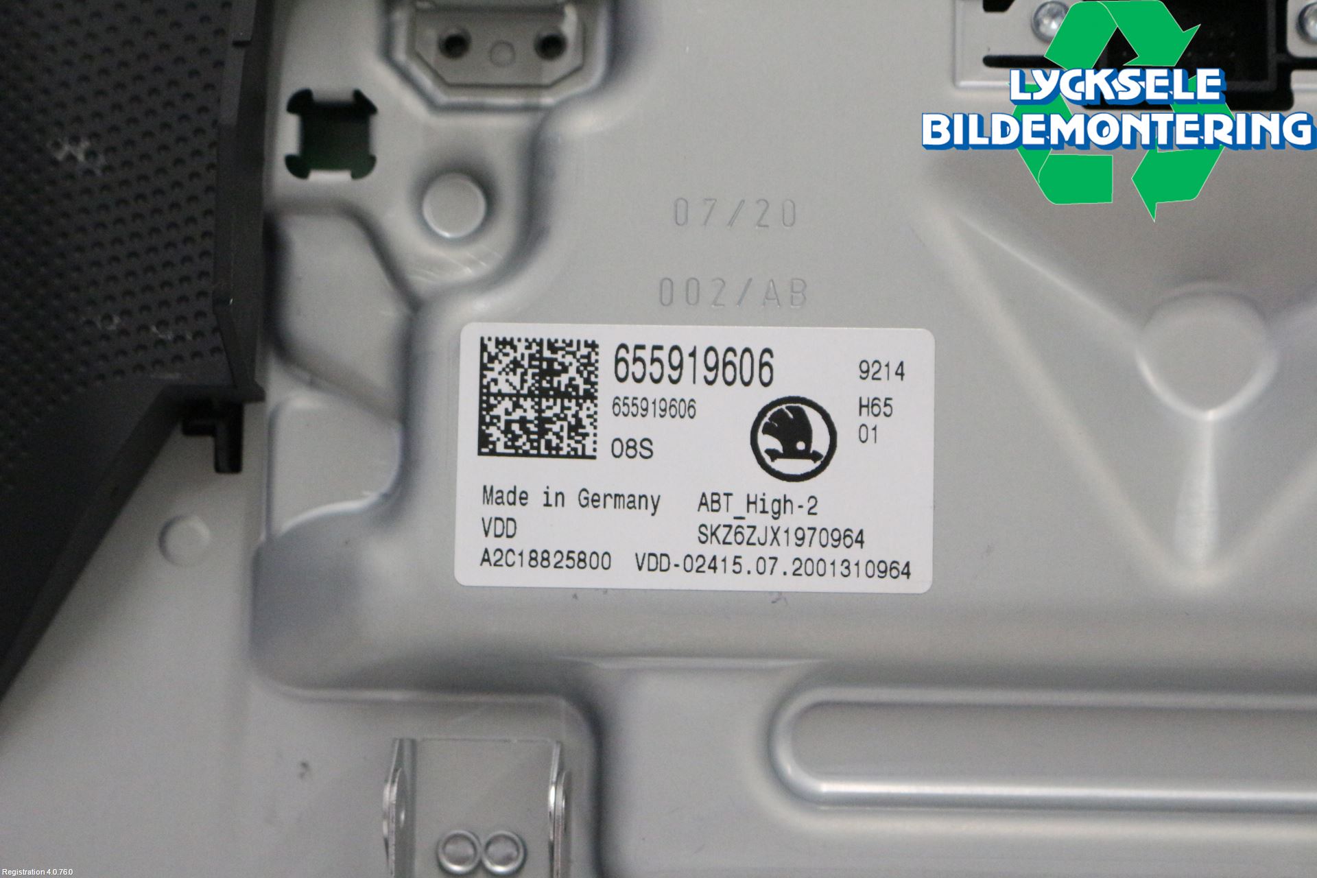 Skoda SCALA 19- Bildskärm