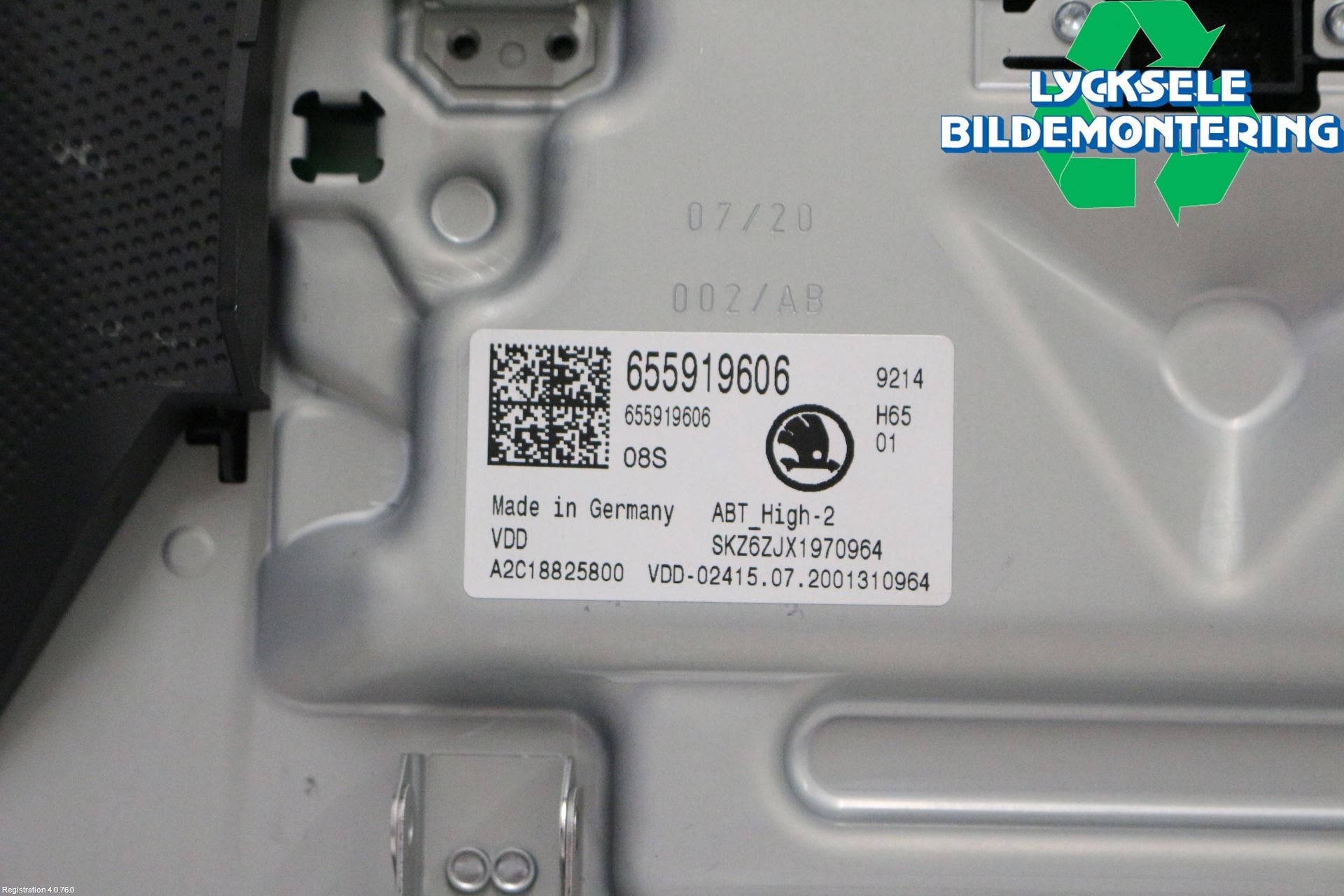 Skoda SCALA 19- Bildskärm