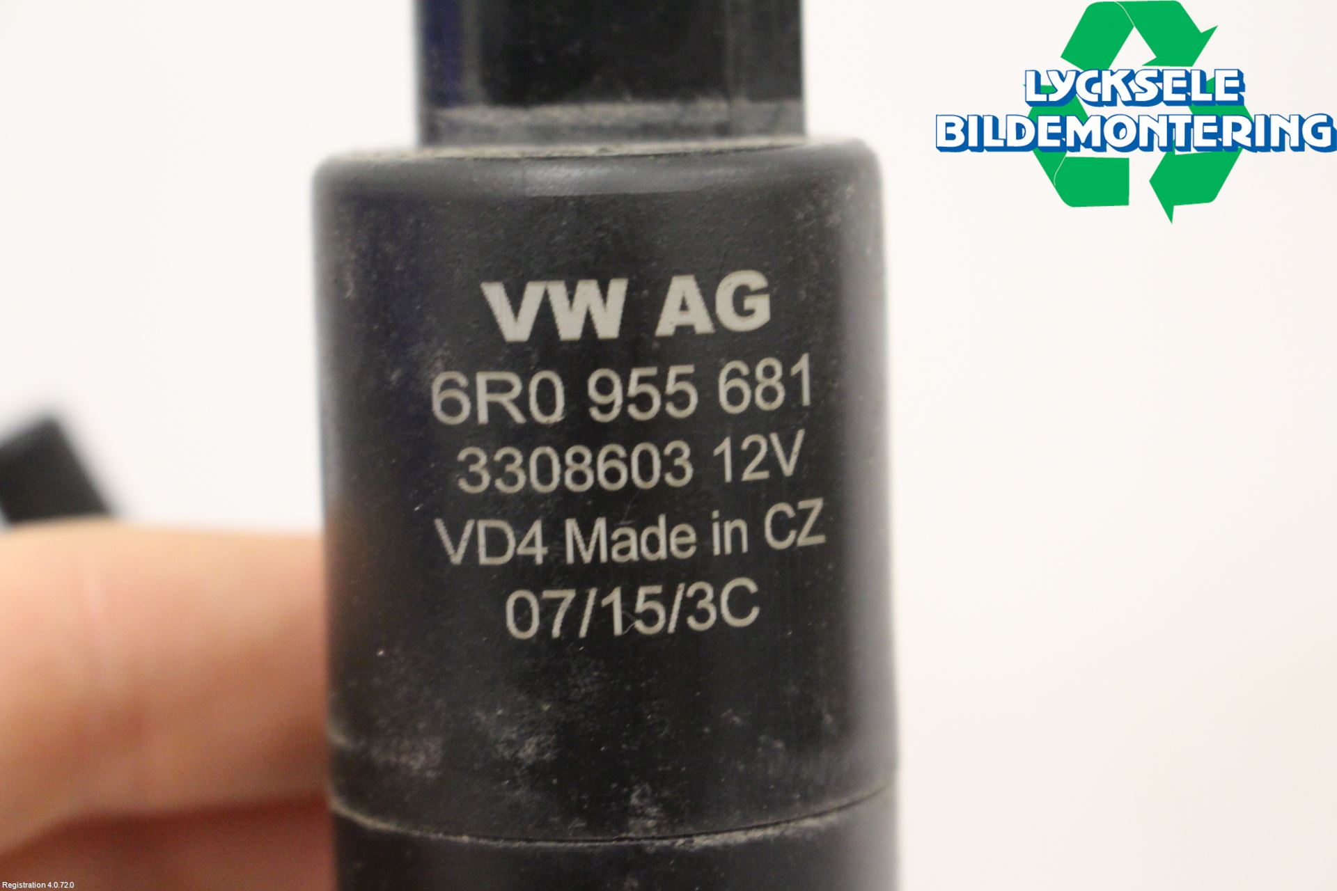 Volkswagen VW TOURAN 10-15 Spolarpump Högtryck