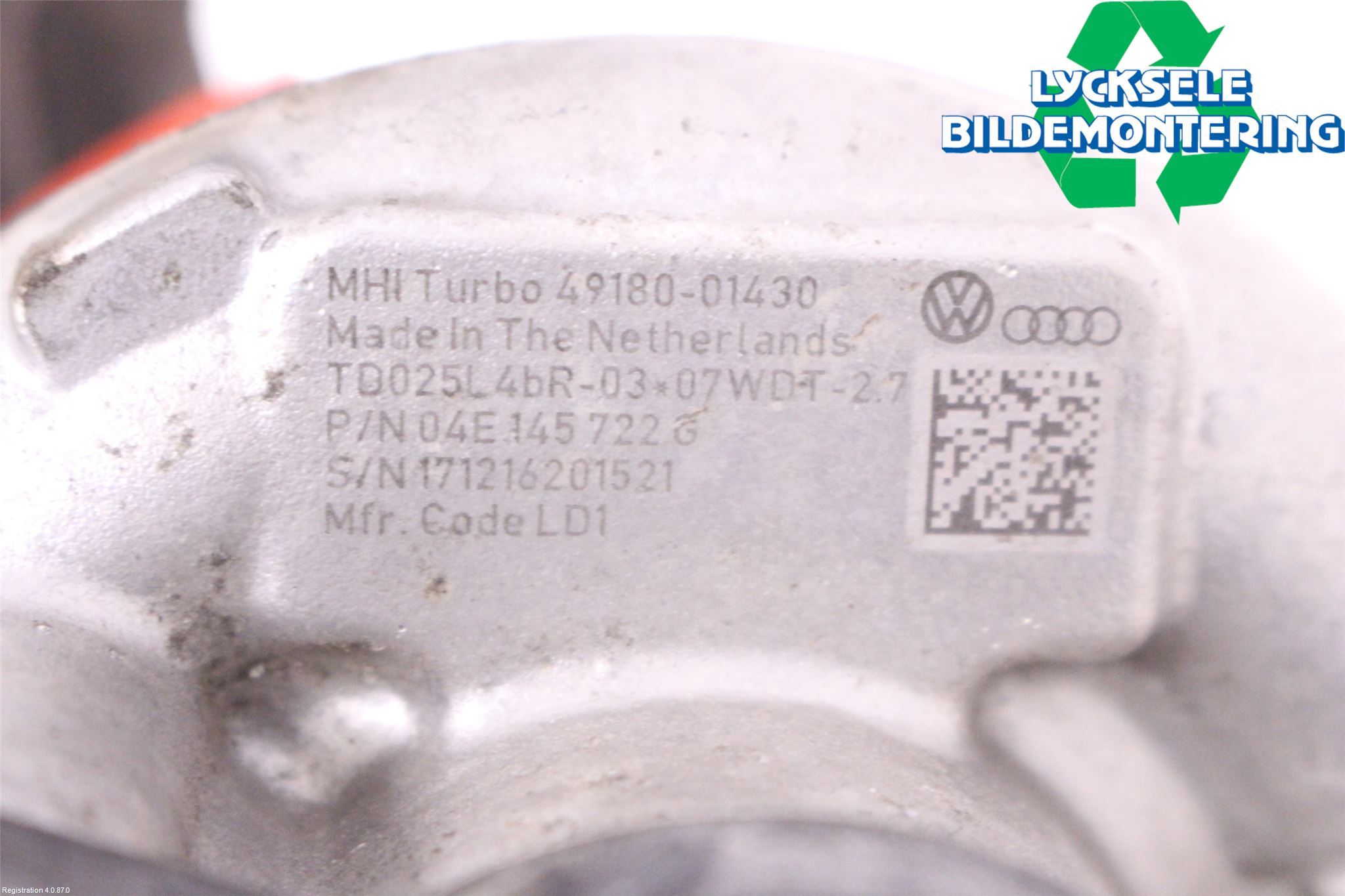 Volkswagen VW GOLF / E-GOLF VII 13-20 Turboaggregat
