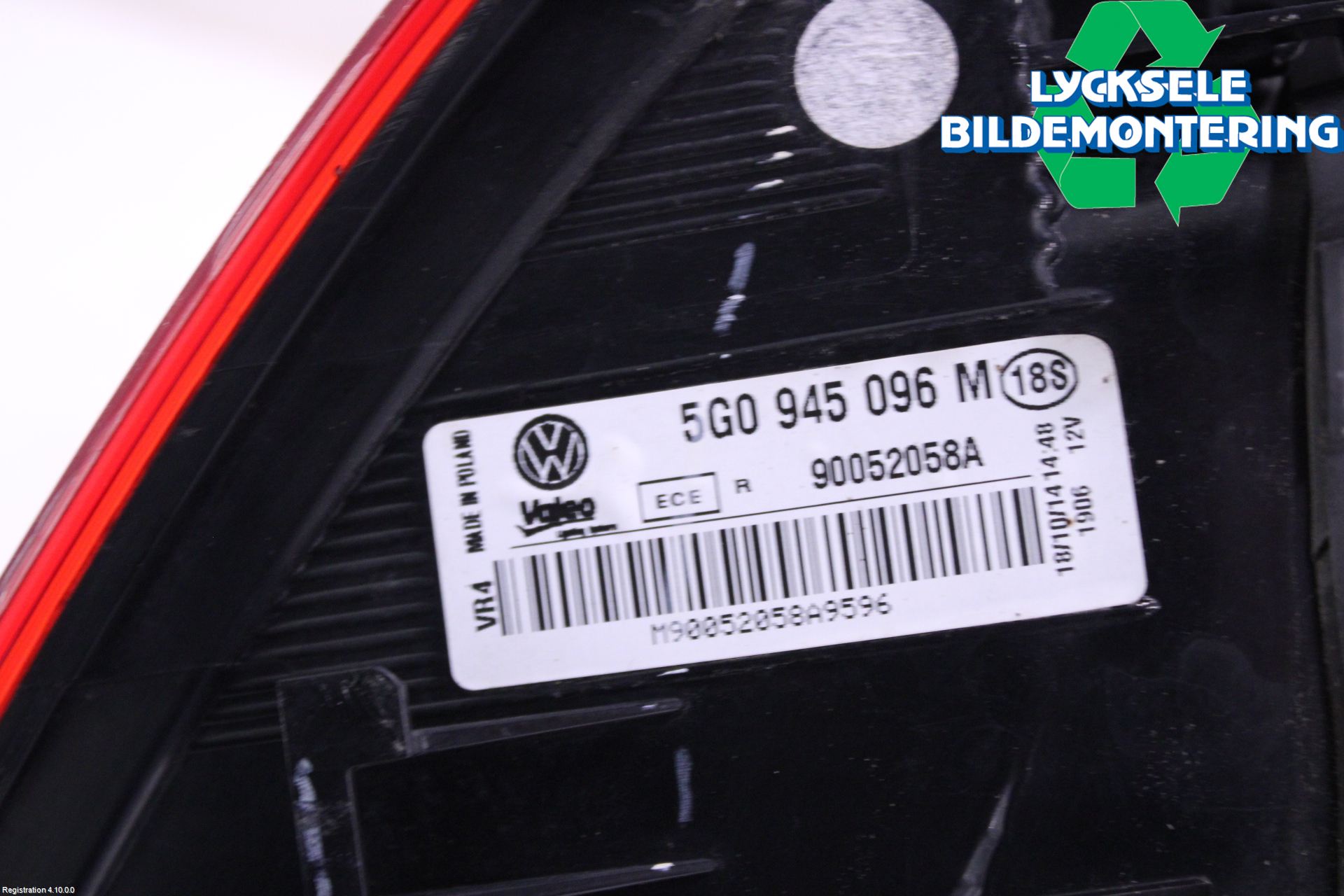 Volkswagen VW GOLF / E-GOLF VII 13-20 Bakljus Höger