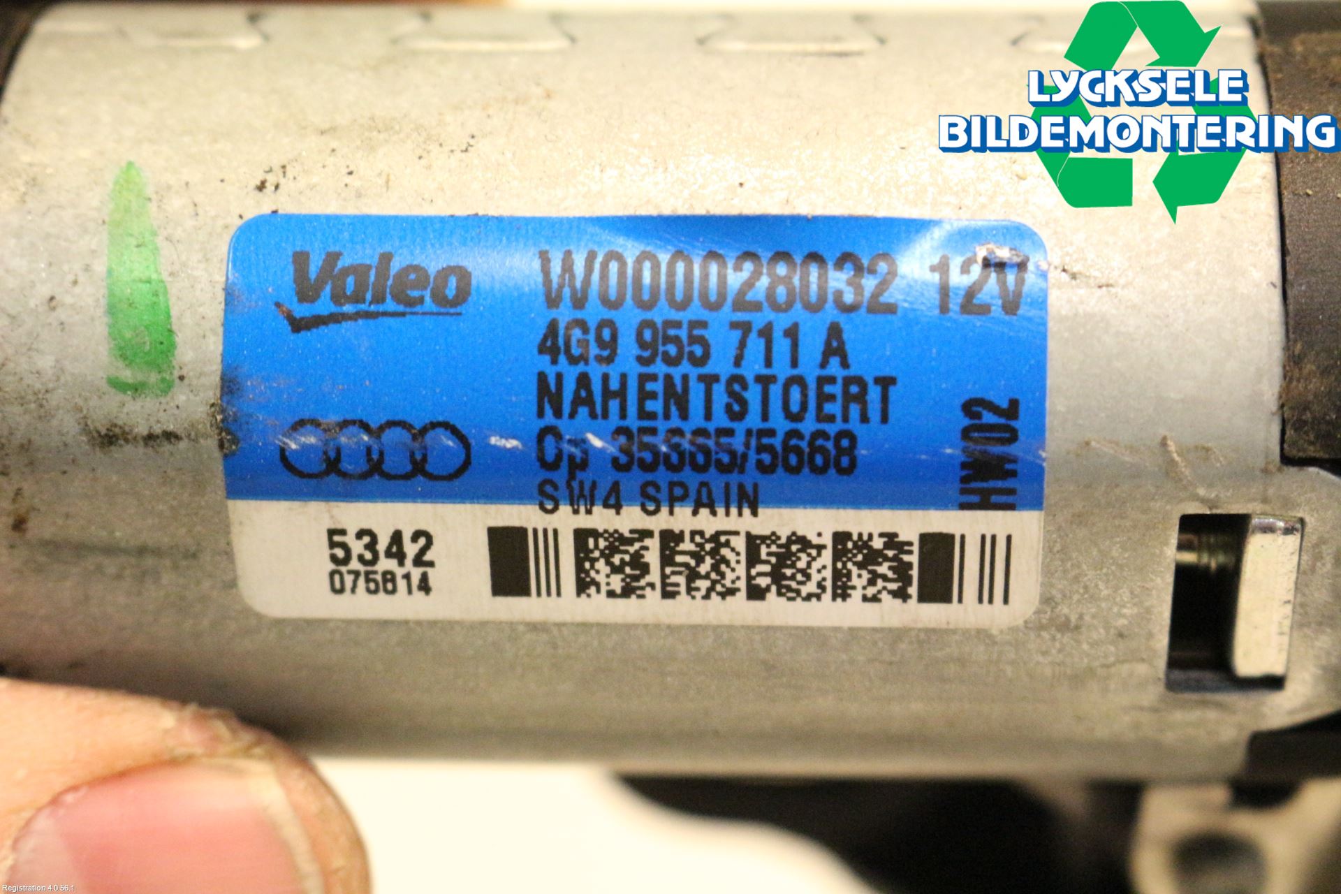 Audi A1/S1 11-18 Torkarmotor Baklucka