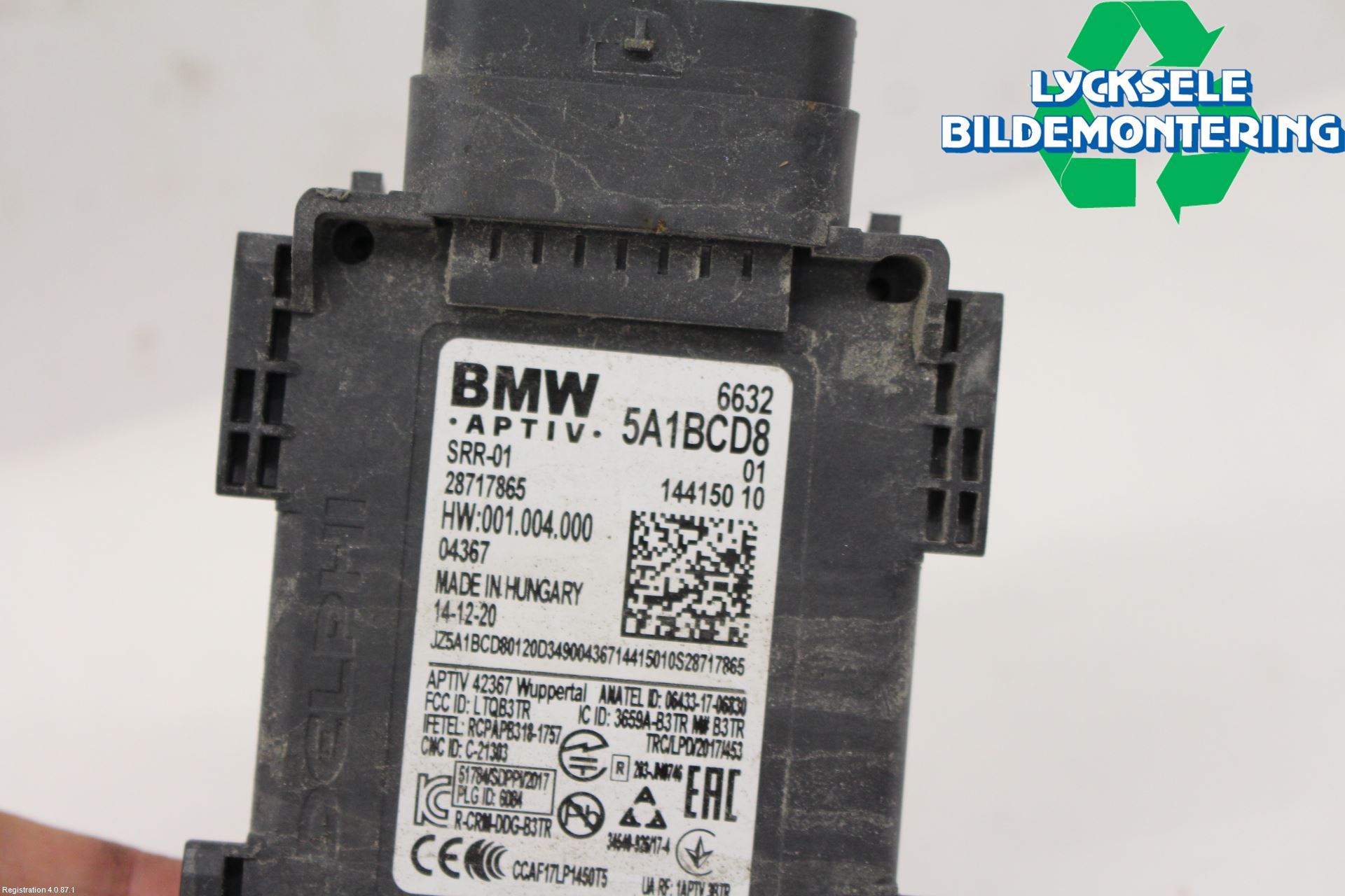 BMW 3 G20/G21/G80/G81 19- Sensor Aktivt Kollisionsskydd