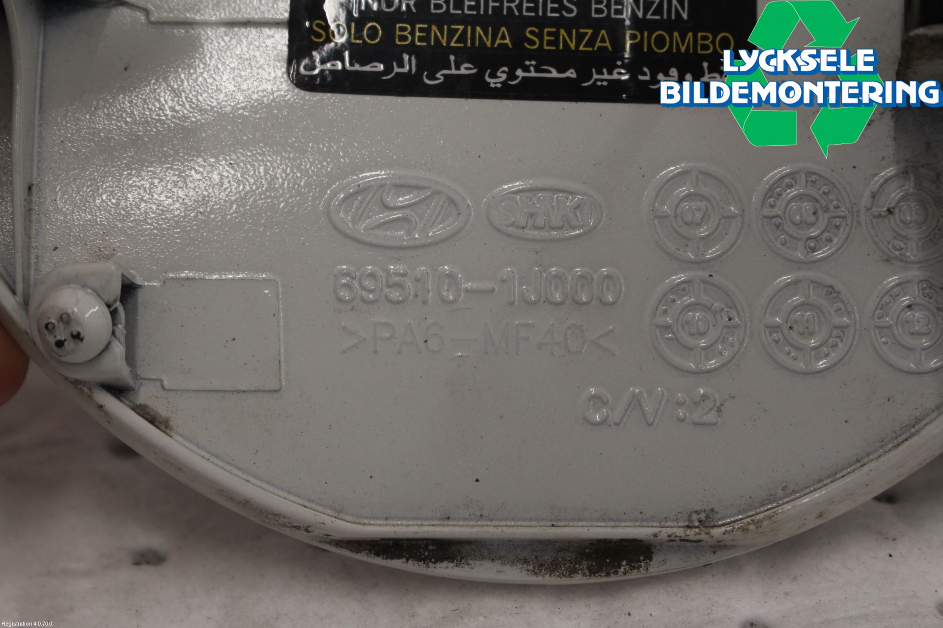 Hyundai i20 PB 09-14 Tanklucka