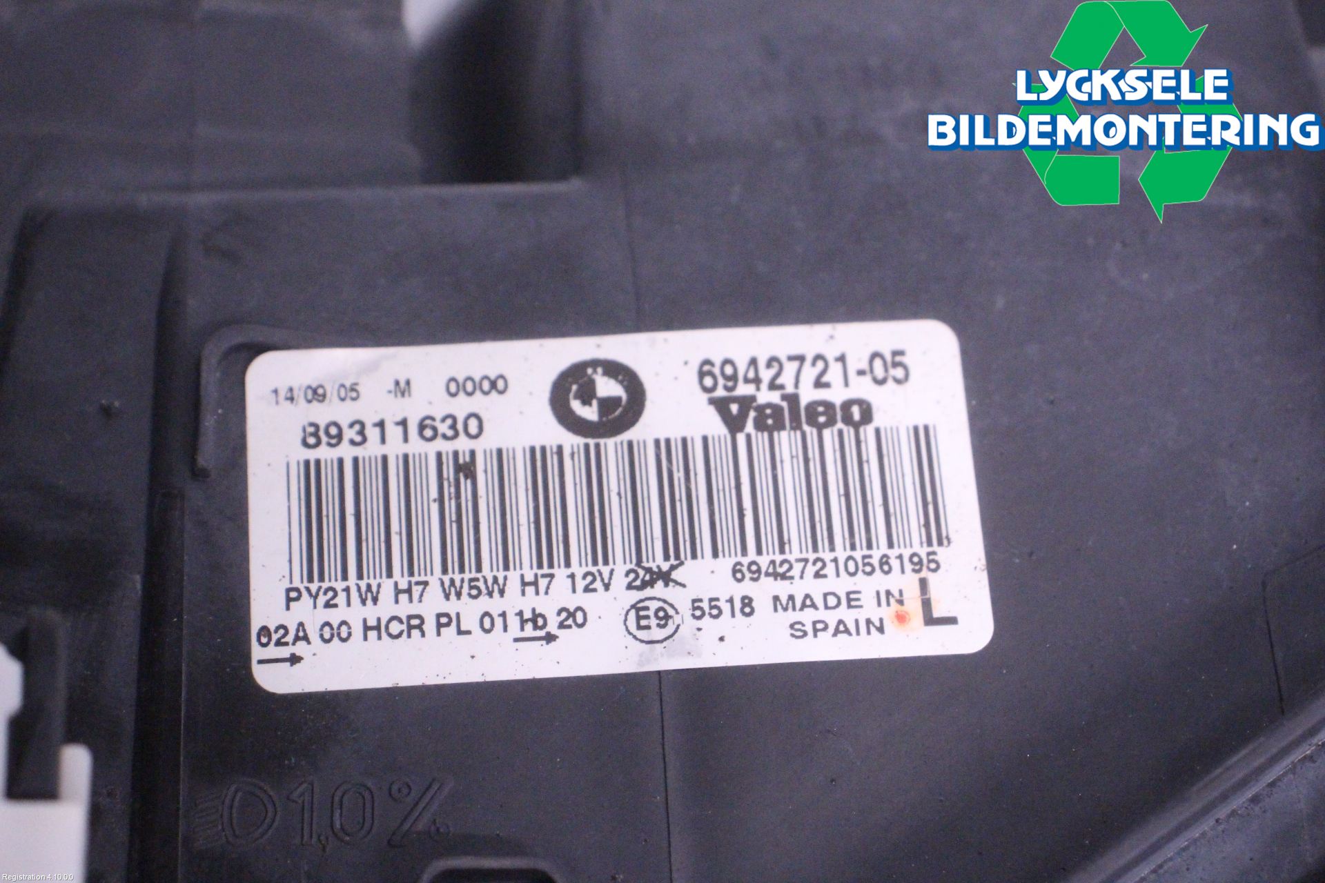 BMW 3 E90/91 SED/TOU 05-12 Strålkastare Vänster