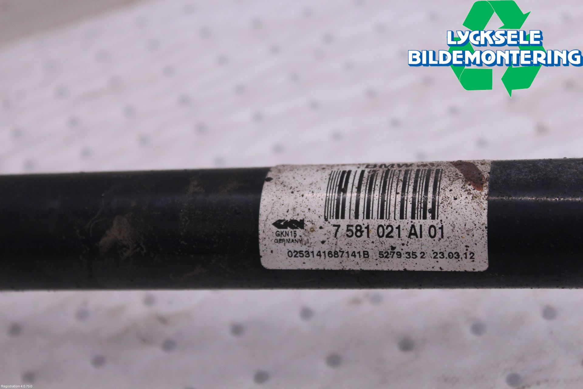 BMW 5 F10/F11/F18 09-17 Drivaxel Bak Vänster