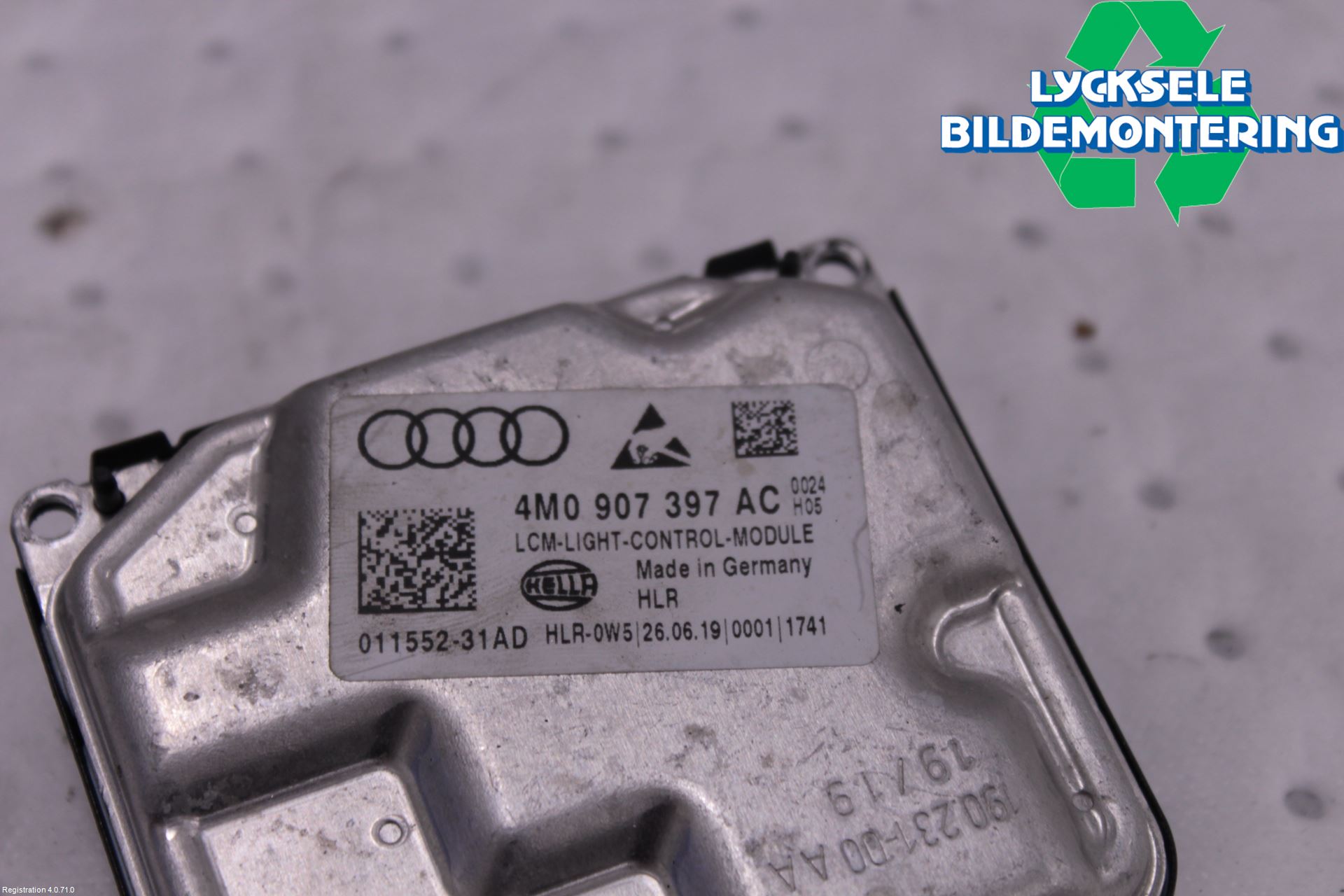 Audi A4/S4 B9 20- Styrenhet Strålkastare