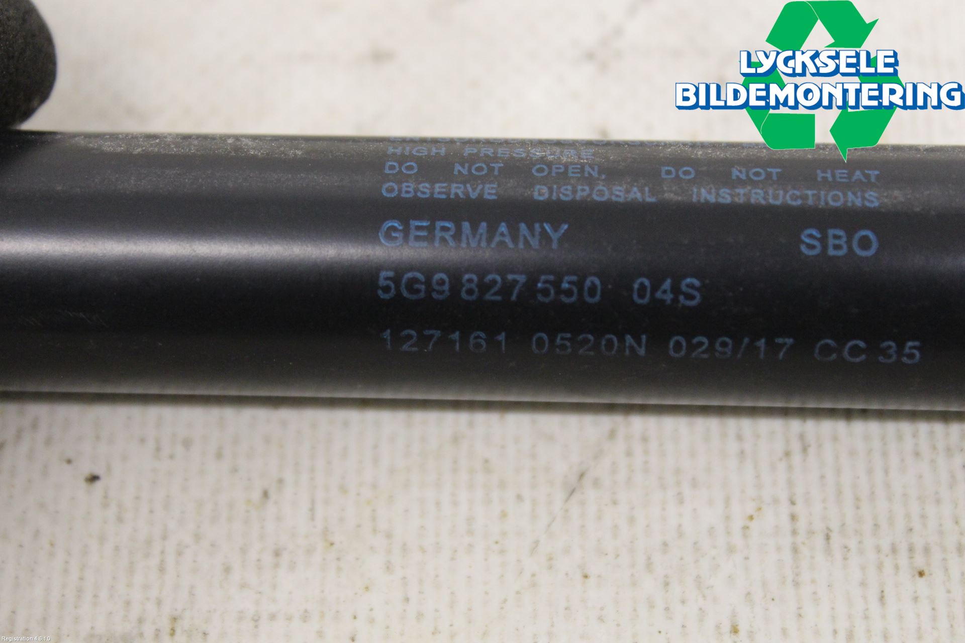 Volkswagen VW GOLF / E-GOLF VII 13-20 Gasfjäder Baklucka