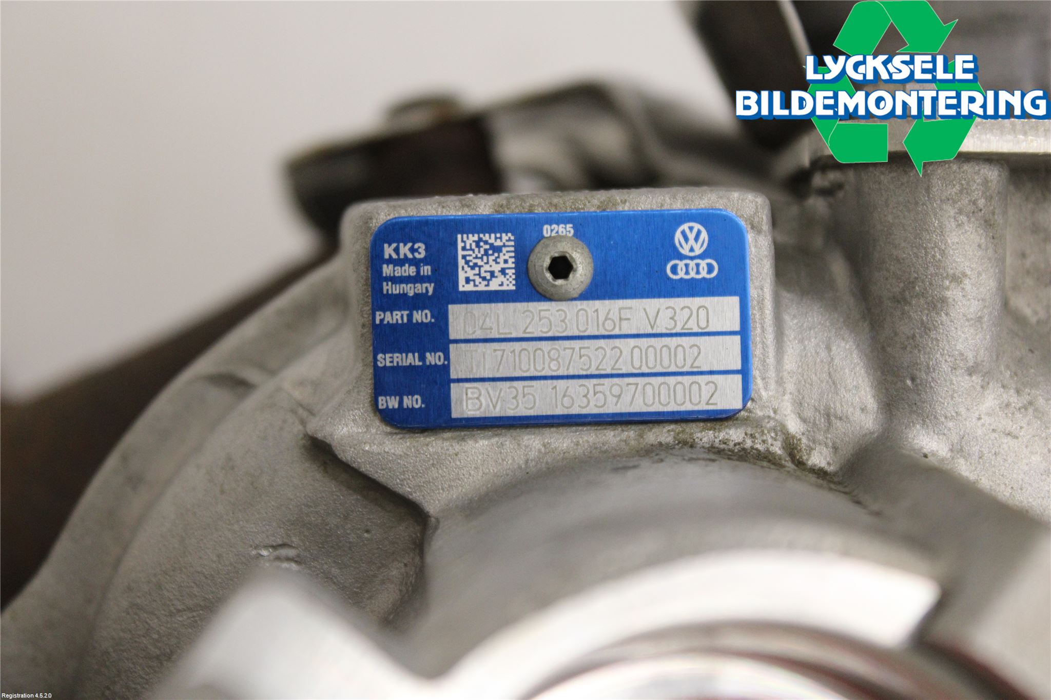 Volkswagen VW PASSAT 15-19 Turboaggregat