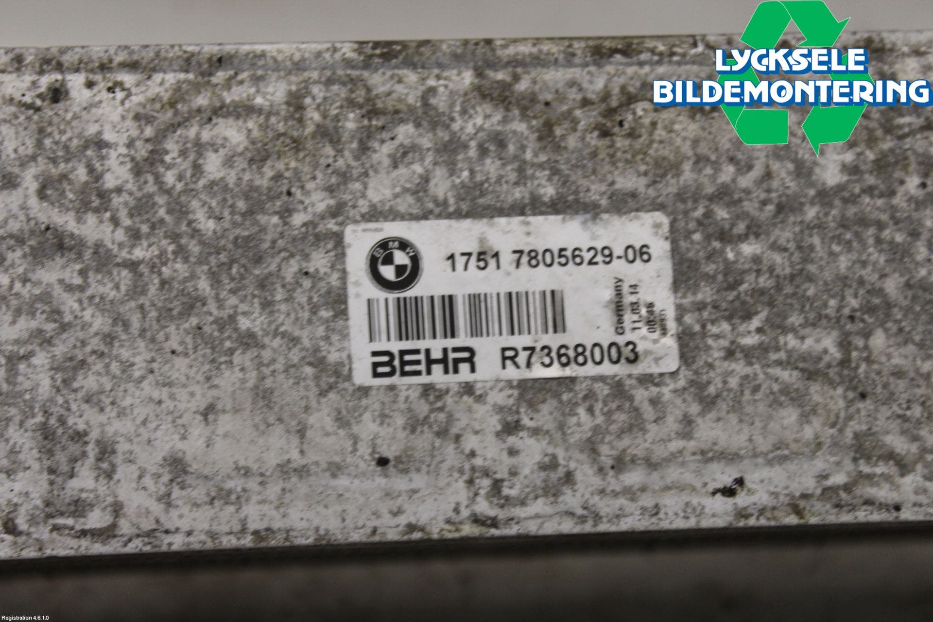 BMW 5 F10/F11/F18 09-17 Laddluft-Intercooler Kyl