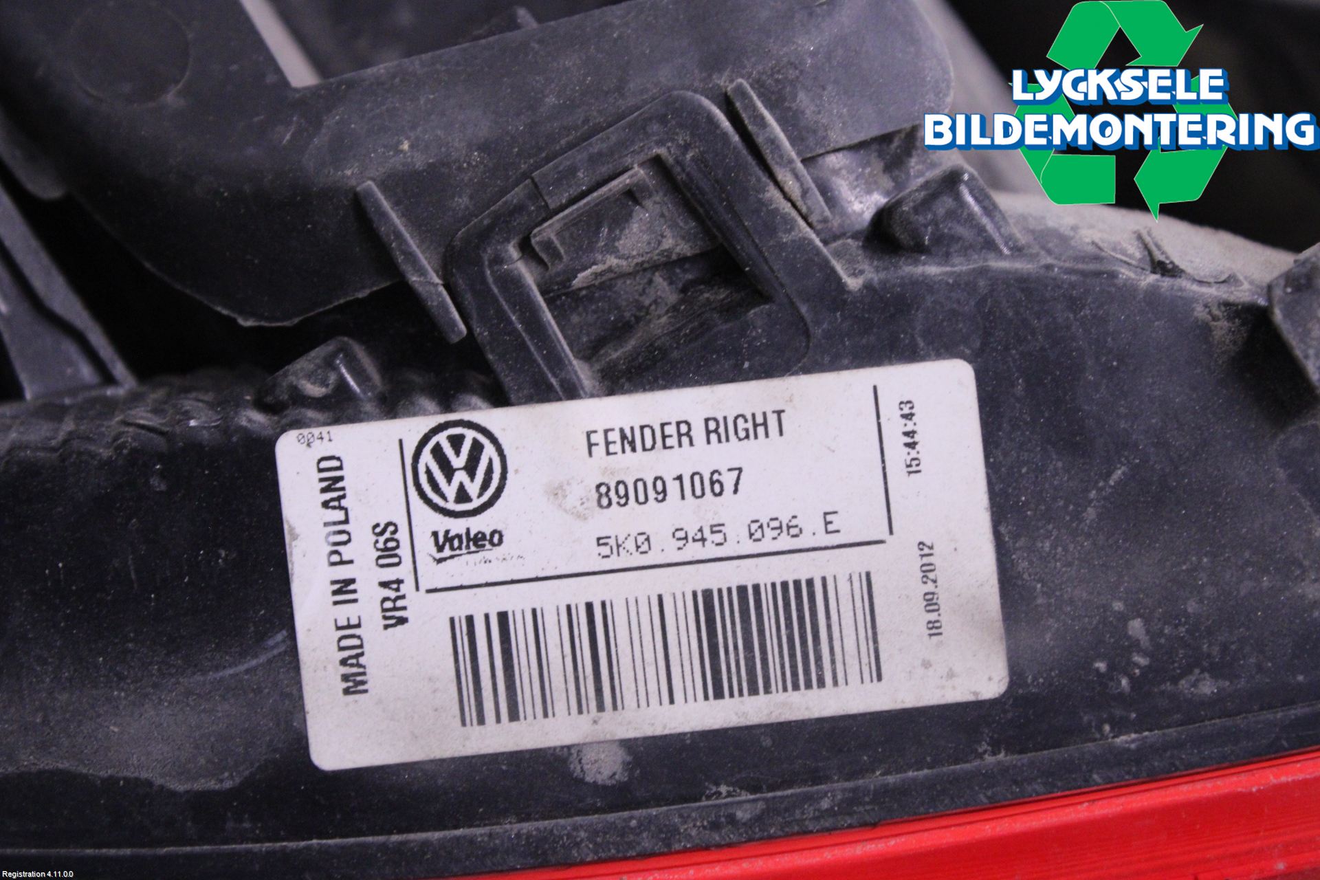 Volkswagen VW GOLF VI 09-13 Bakljus Höger