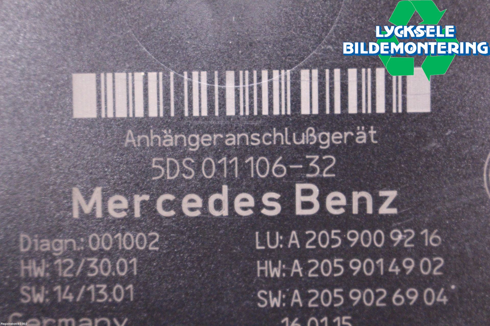 Mercedes-Benz MB C-KLASS (W205) 14-21 Styrenhet Dragkrok
