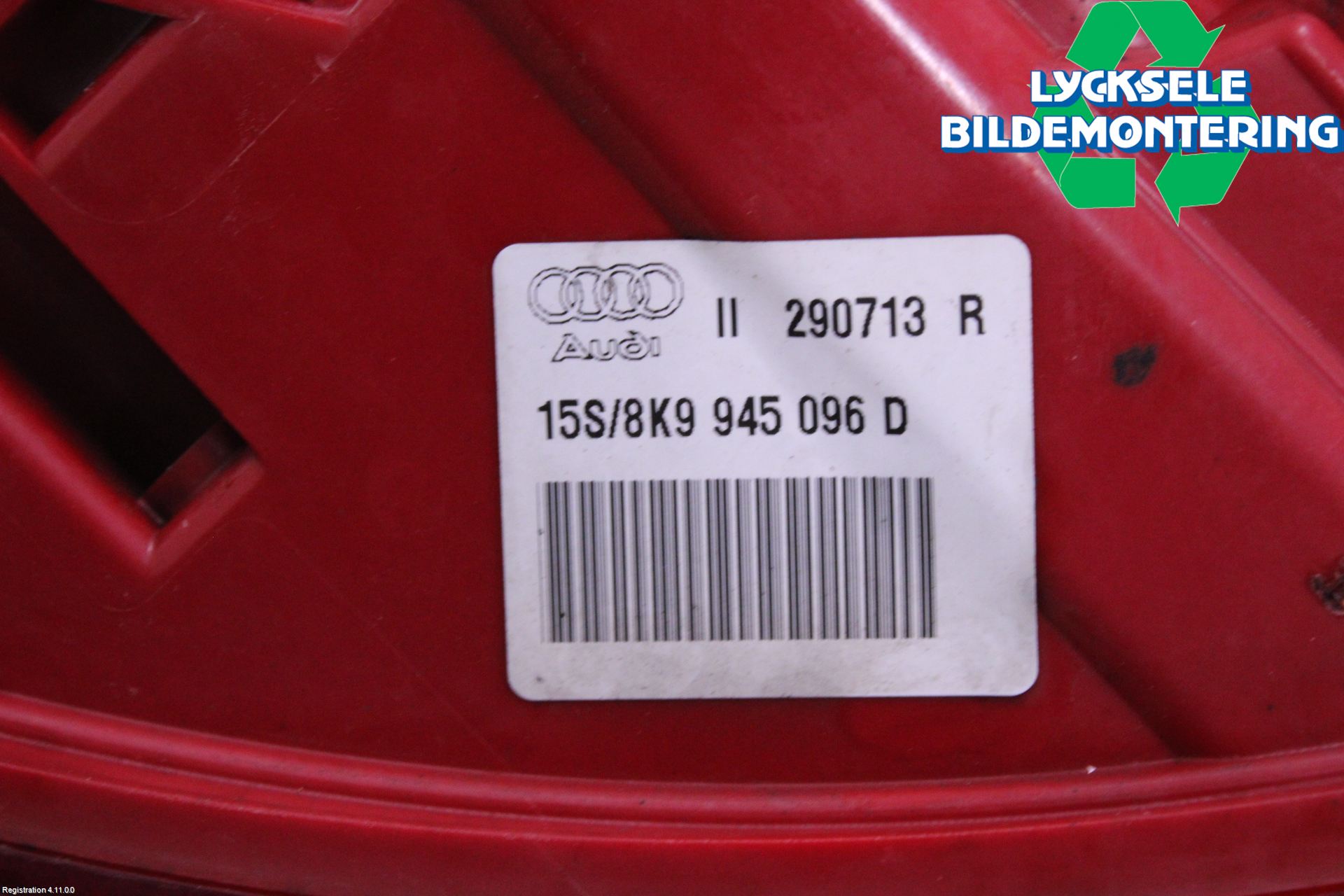 Audi A4 12-15 Bakljus Höger