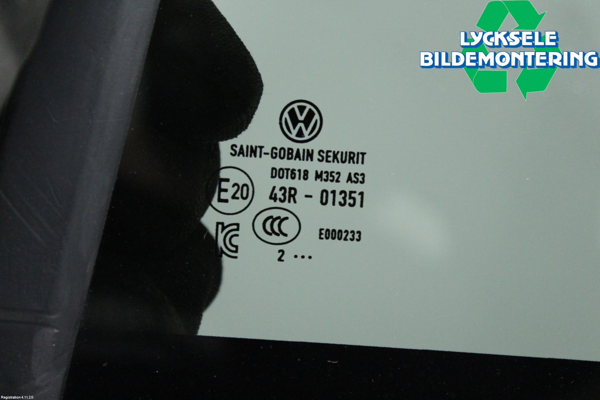 Volkswagen VW GOLF / E-GOLF VIII 20- Dörruta Bak Lilla Vä